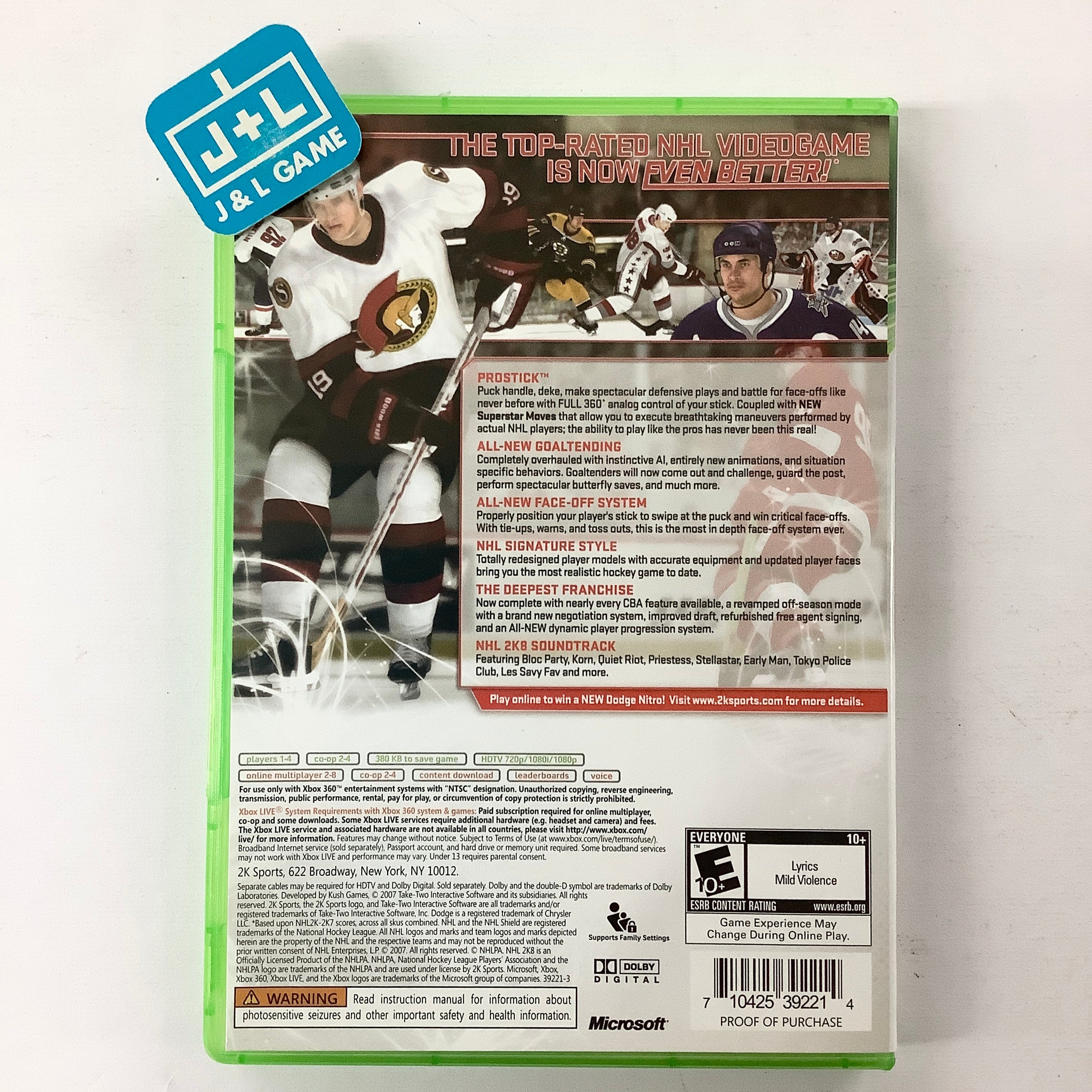 NHL 2K8 - Xbox 360 [Pre-Owned] Video Games Take-Two Interactive   