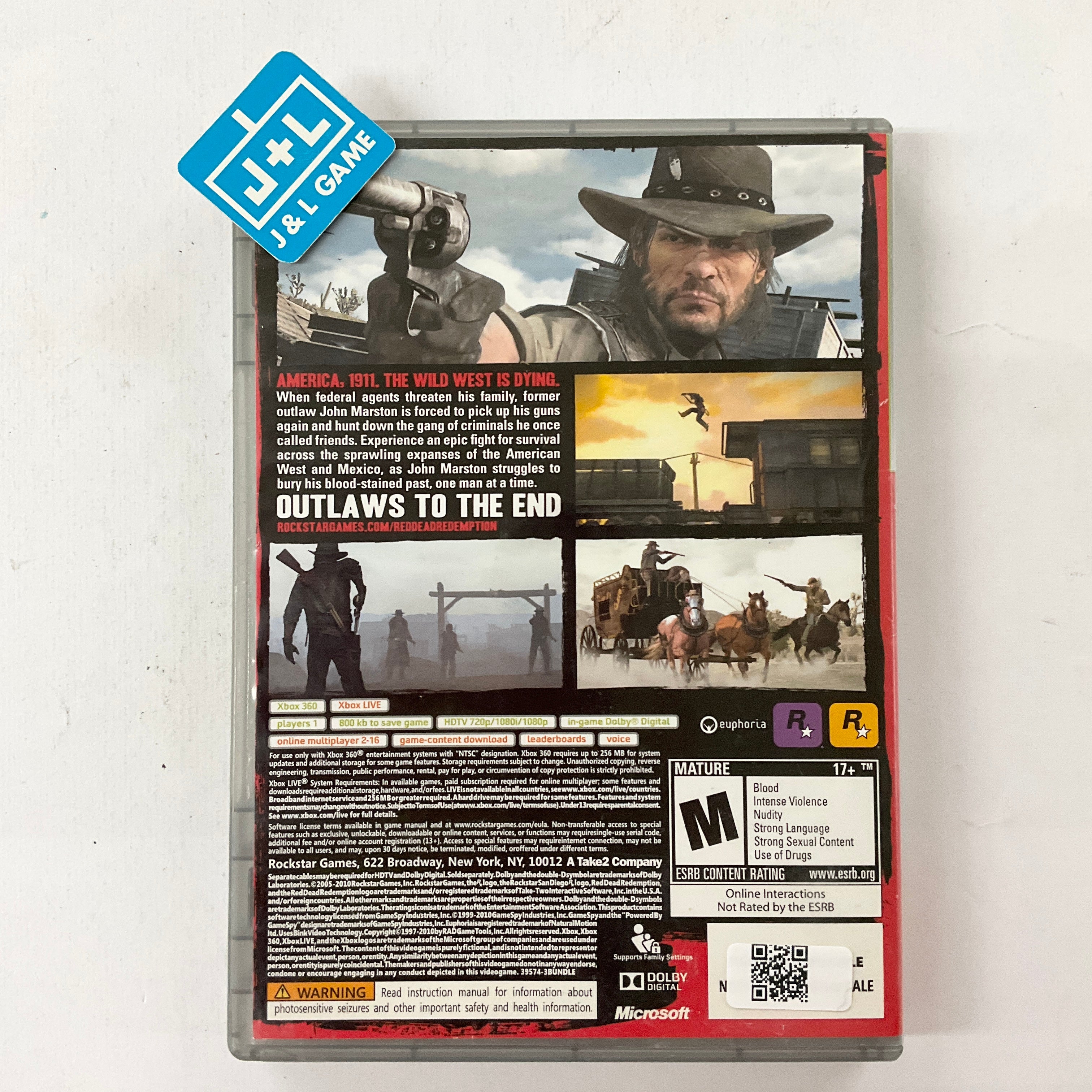 Red Dead Redemption (Platinum Hits) - Xbox 360 [Pre-Owned] Video Games Rockstar Games   