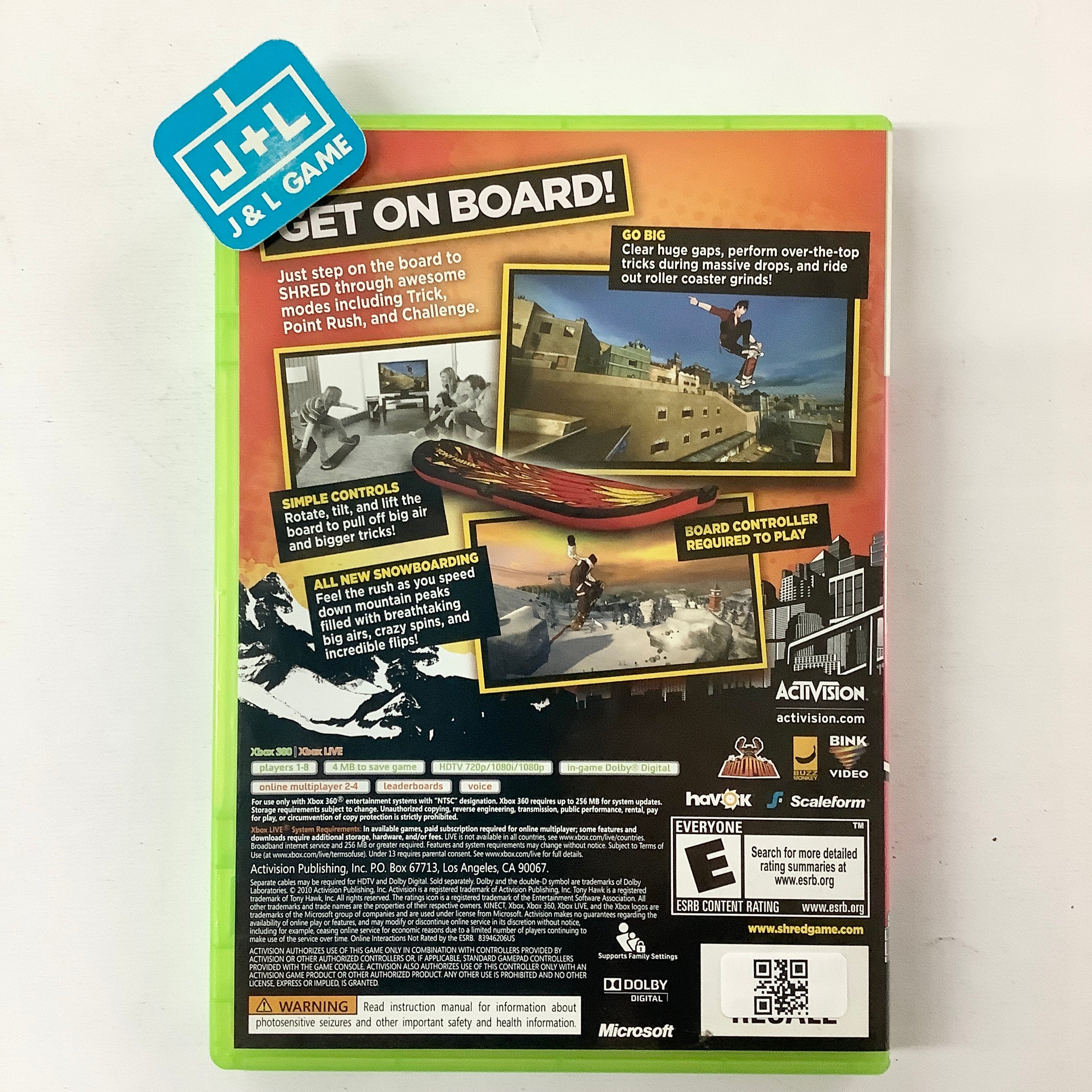 Tony Hawk: Shred (Game Only) - Xbox 360 [Pre-Owned] Video Games Activision   