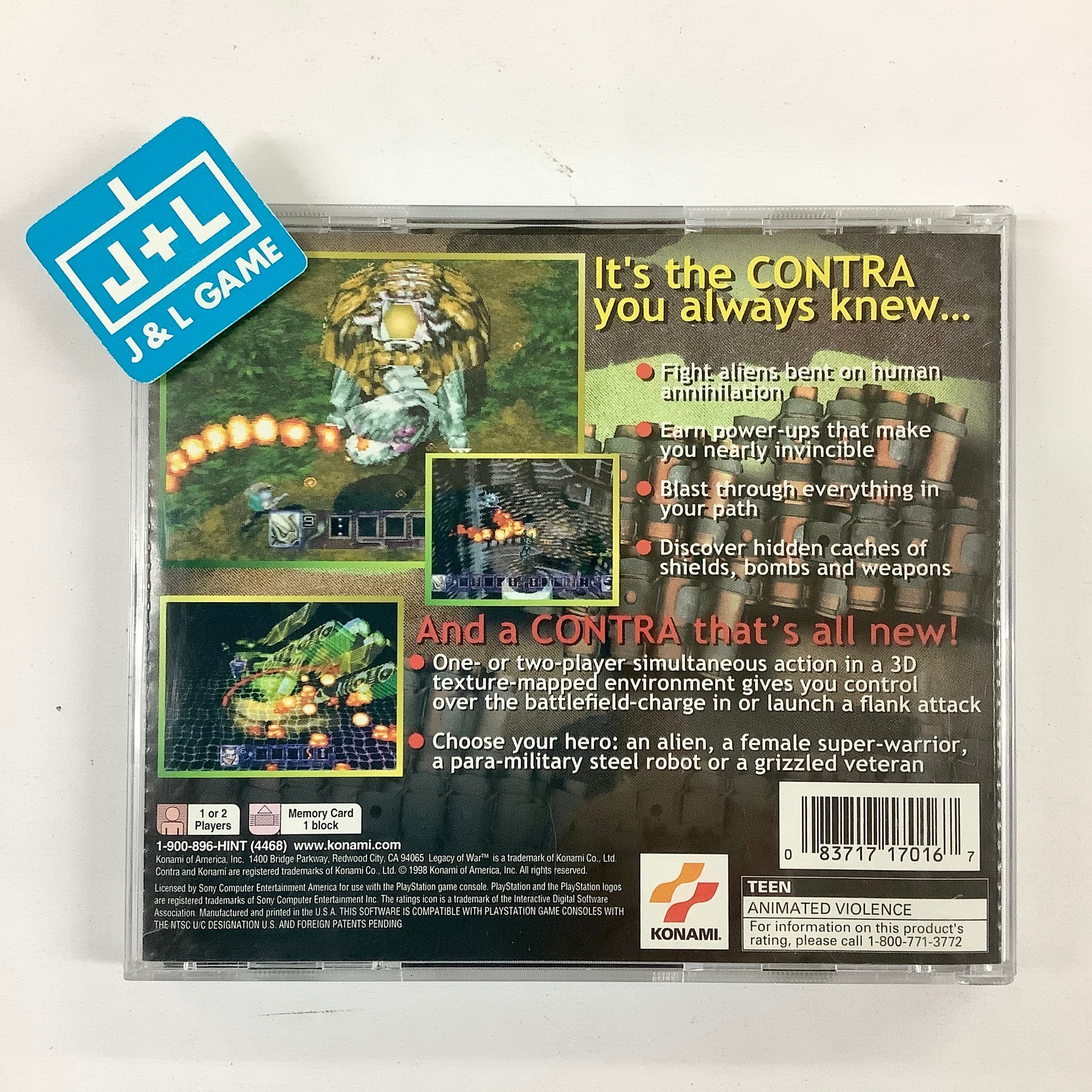 Contra: Legacy of War - (PS1) PlayStation 1 [Pre-Owned] Video Games Konami   