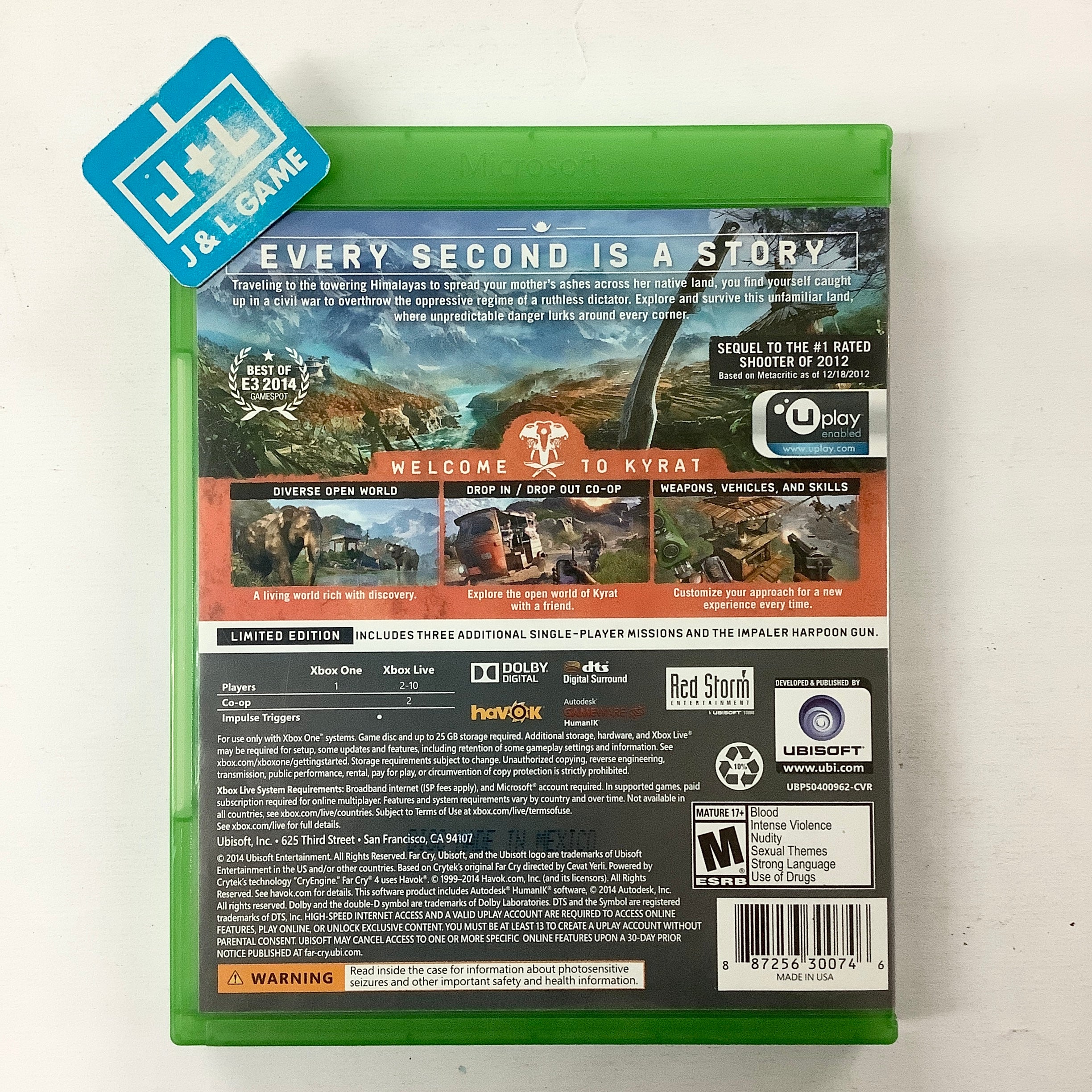 Far Cry 4 (Limited Edition) - (XB1) Xbox One [Pre-Owned] Video Games Ubisoft   