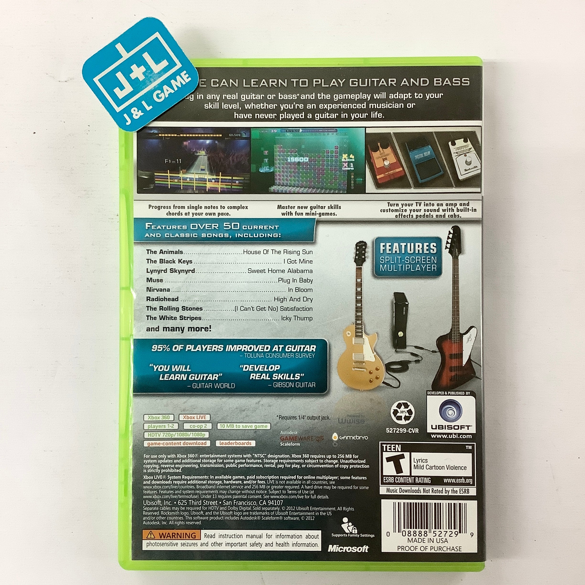 Rocksmith (Game Only) - Xbox 360 [Pre-Owned] Video Games Ubisoft   