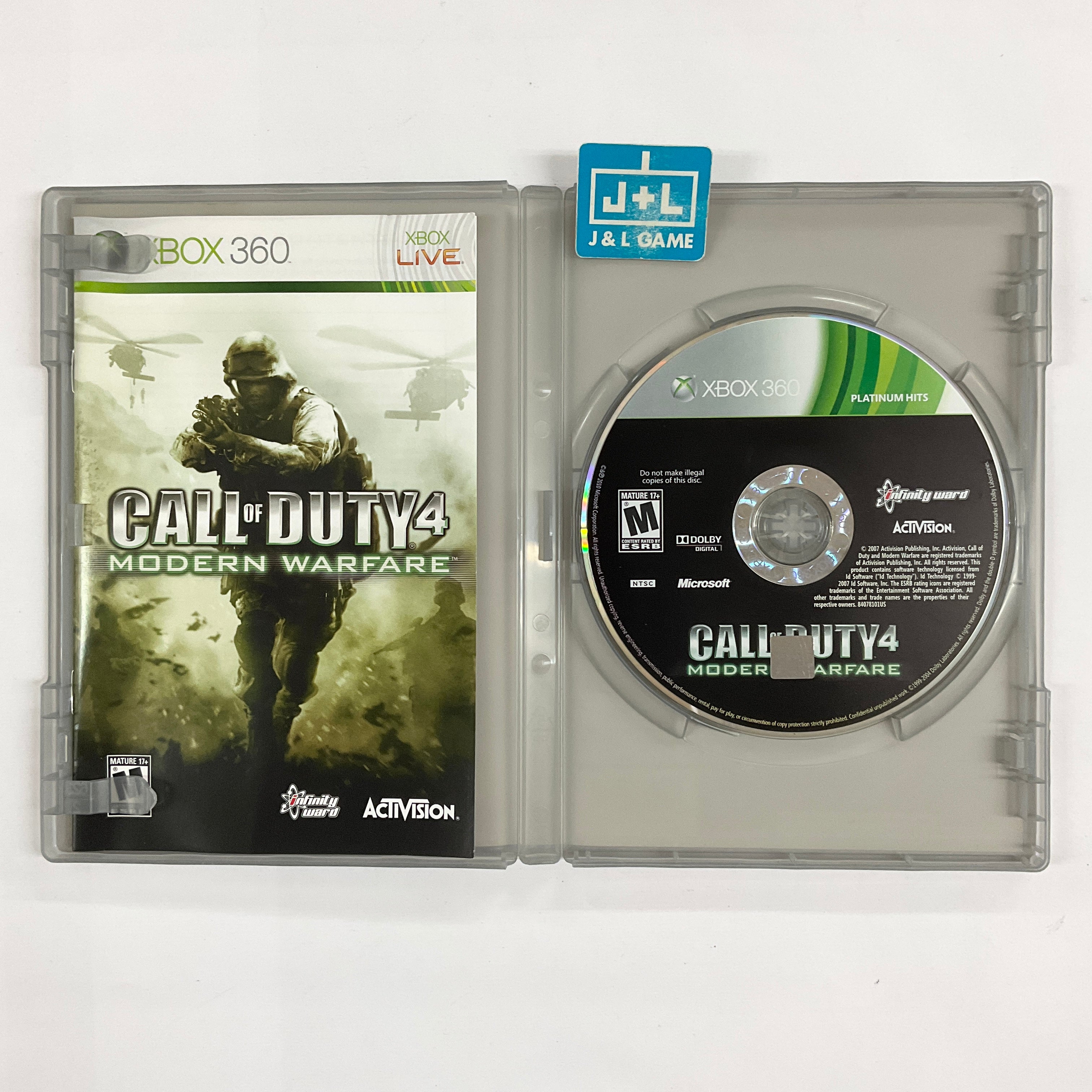 Call of Duty 4: Modern Warfare (Platinum Hits) - Xbox 360 [Pre-Owned] Video Games Activision   