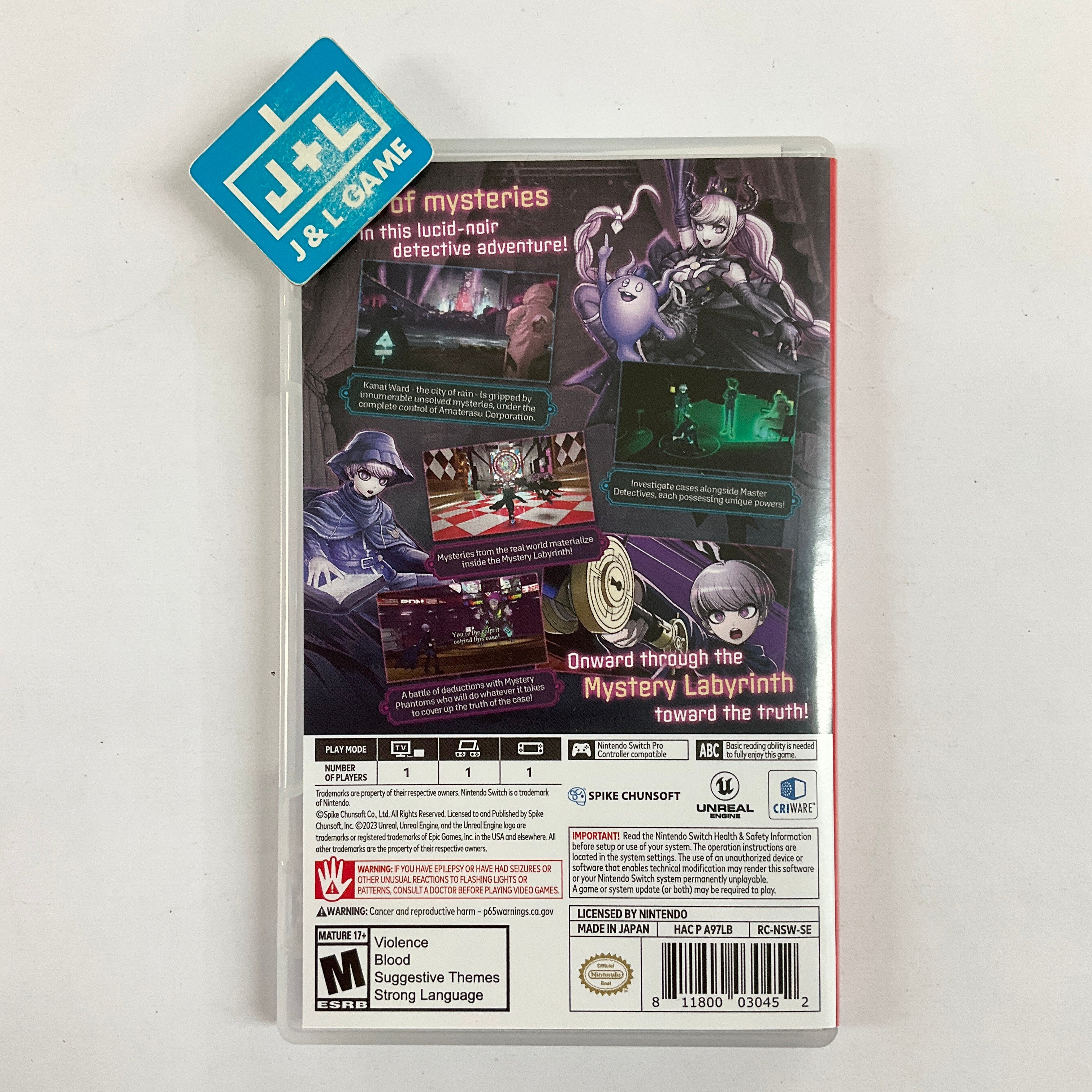 Master Detective Archives: RAIN CODE - (NSW) Nintendo Switch [Pre-Owned] Video Games Spike Chunsoft   