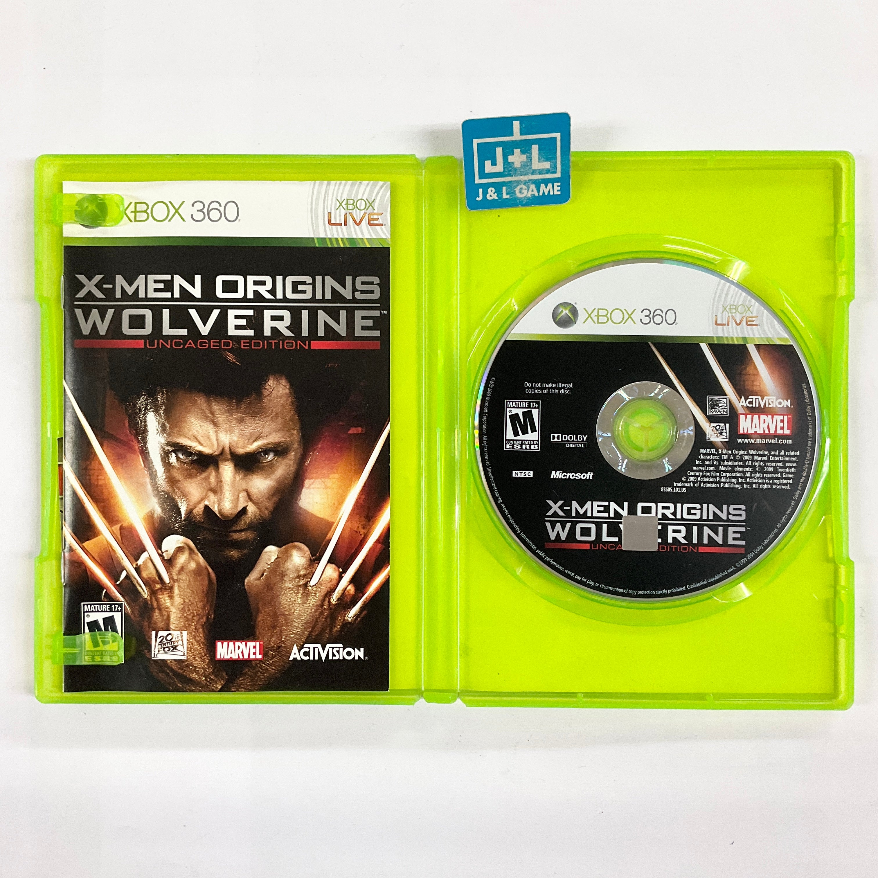 X-Men Origins: Wolverine (Uncaged Edition) - Xbox 360 [Pre-Owned] Video Games Activision   