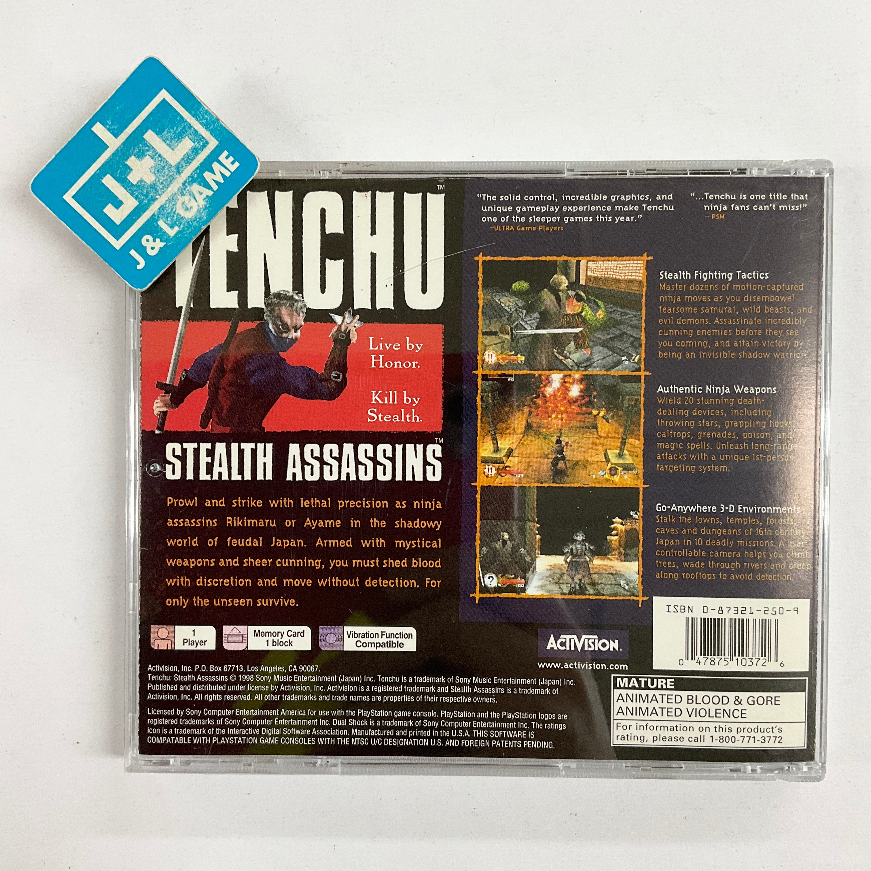 Tenchu: Stealth Assassins - (PS1) PlayStation 1 [Pre-Owned] Video Games Activision   