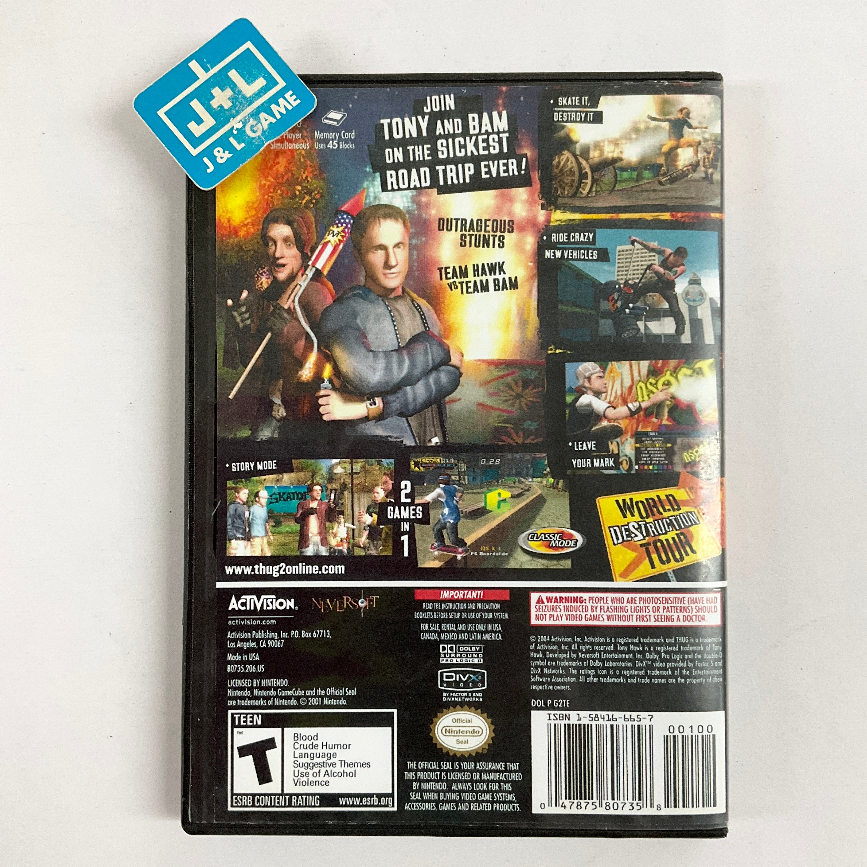Tony Hawk's Underground 2 - (GC) Nintendo GameCube [Pre-Owned] Video Games Activision   