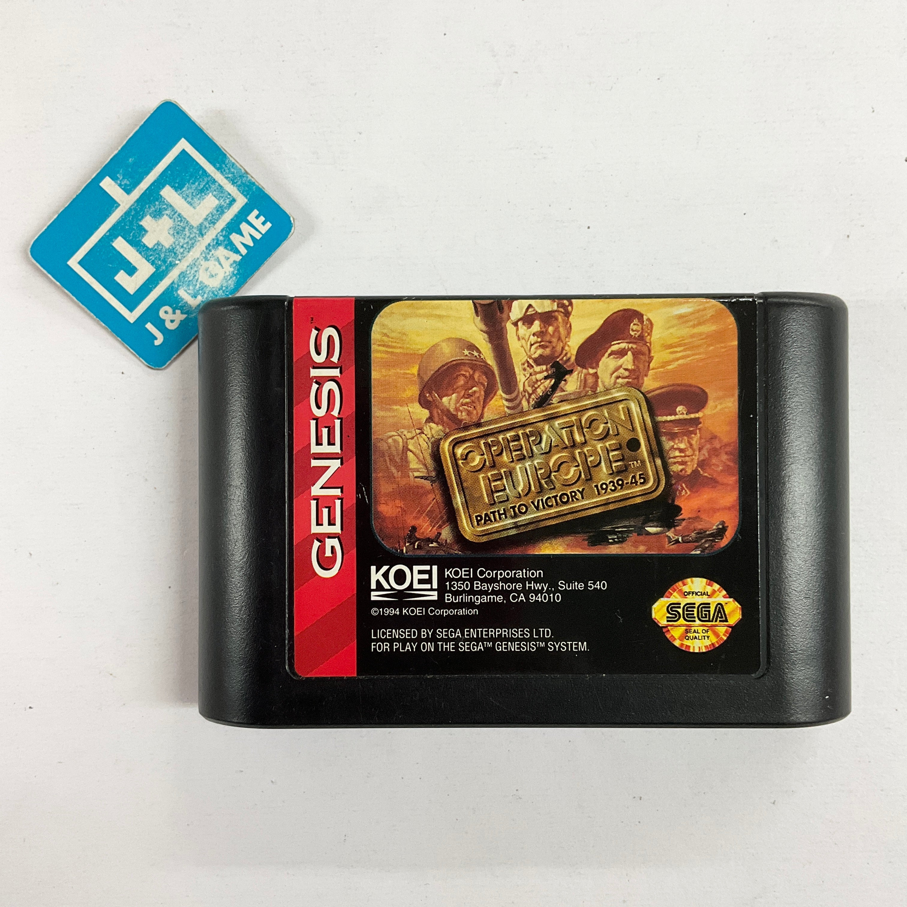 Operation Europe: Path to Victory 1939-45 - (SG) Sega Genesis [Pre