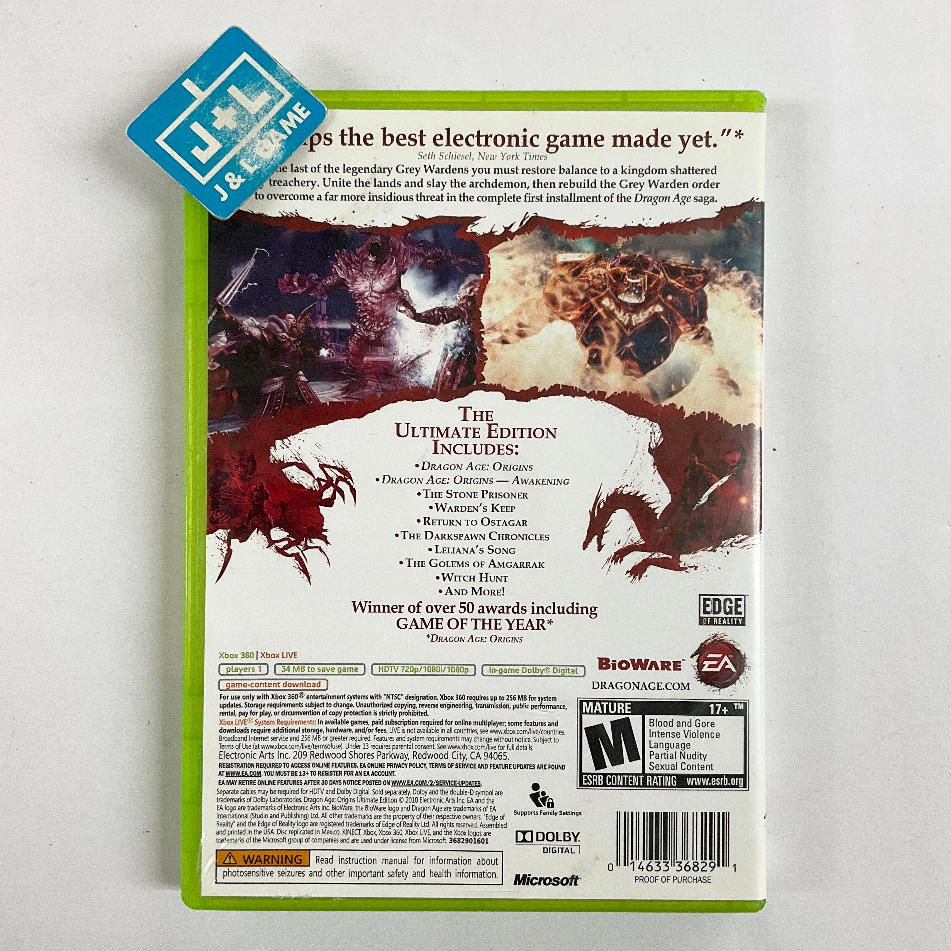 Dragon Age: Origins - Ultimate Edition - Xbox 360 [Pre-Owned] Video Games Electronic Arts   