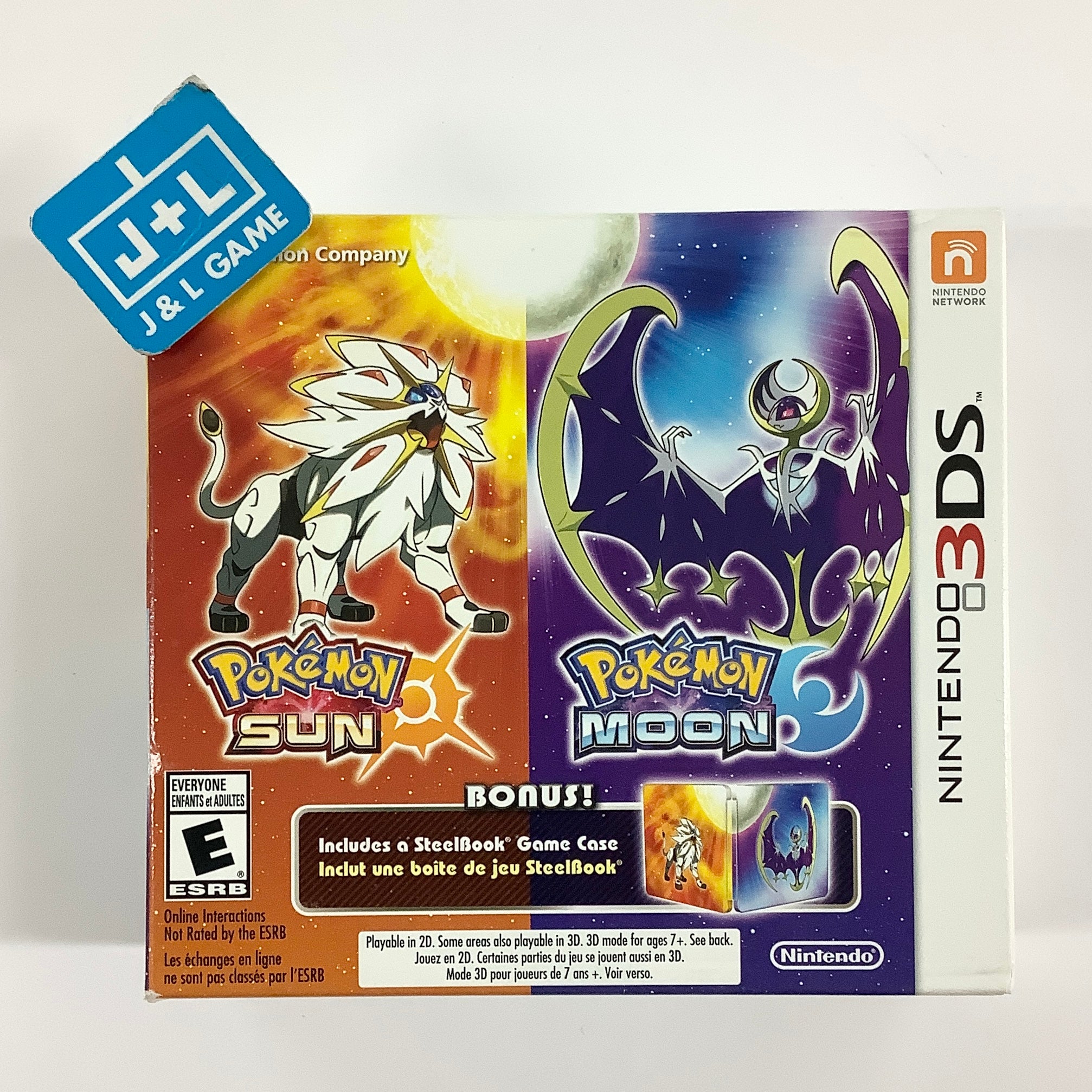 Pokemon Sun and Moon Dual Pack (with Steelbook) - Nintendo 3DS Video Games Nintendo