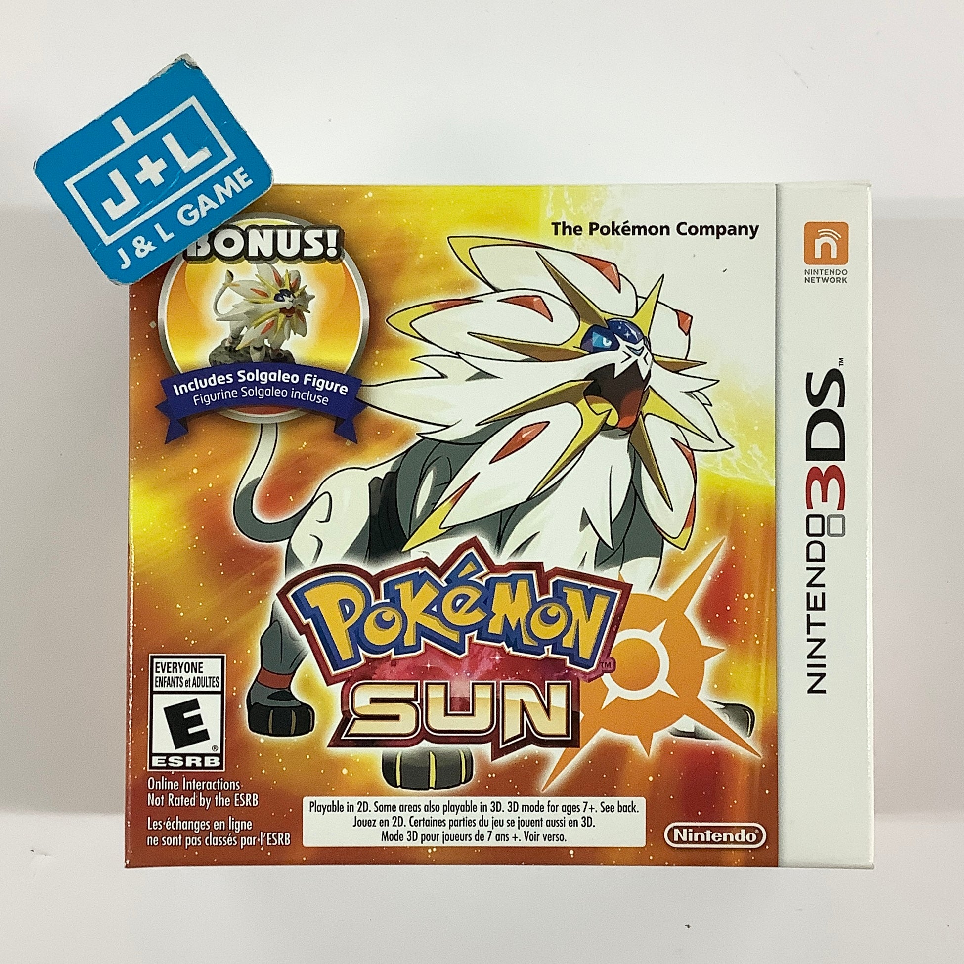 Pokemon Sun (Bonus Solgaleo Figure) - Nintendo 3DS | J&L Game