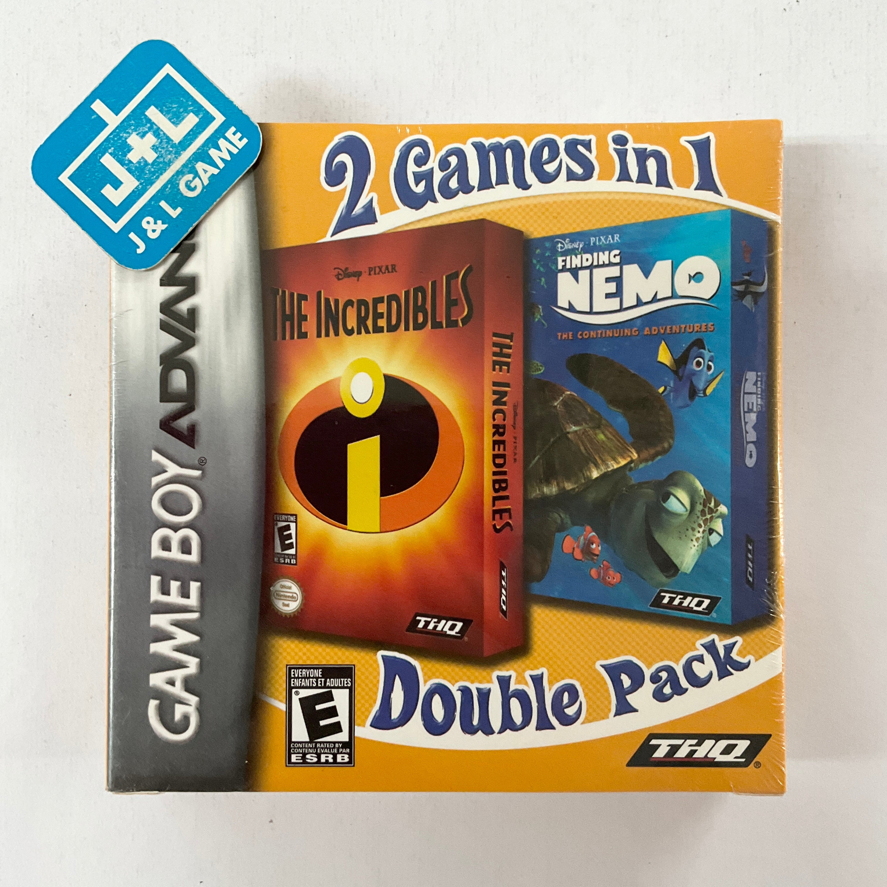 2 Games in 1 Double Pack: The Incredibles / Finding Nemo: The Continuing Adventures - (GBA) Game Boy Advance Video Games THQ