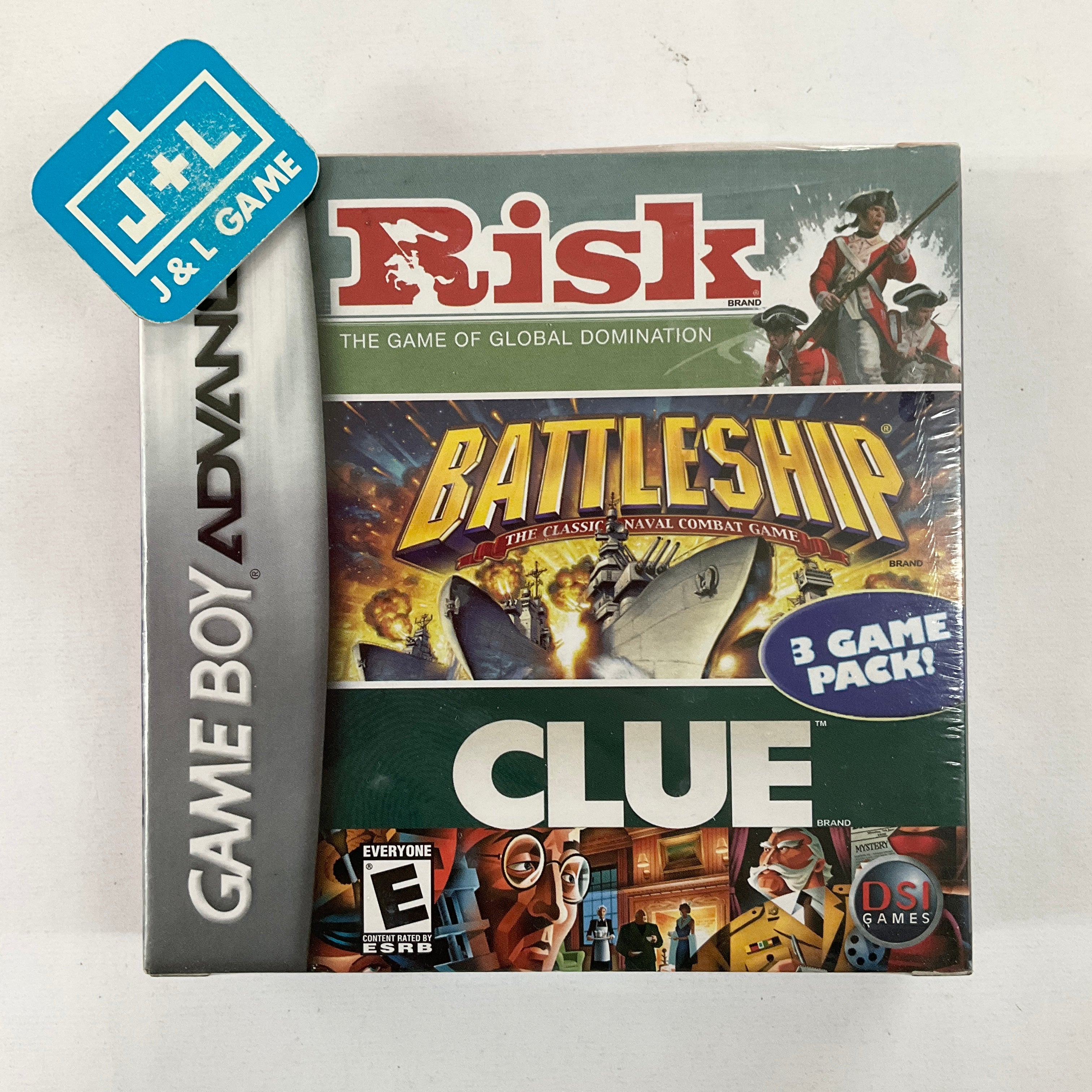 Risk Battleship Clue (GBA) Game Boy Advance J&L Game