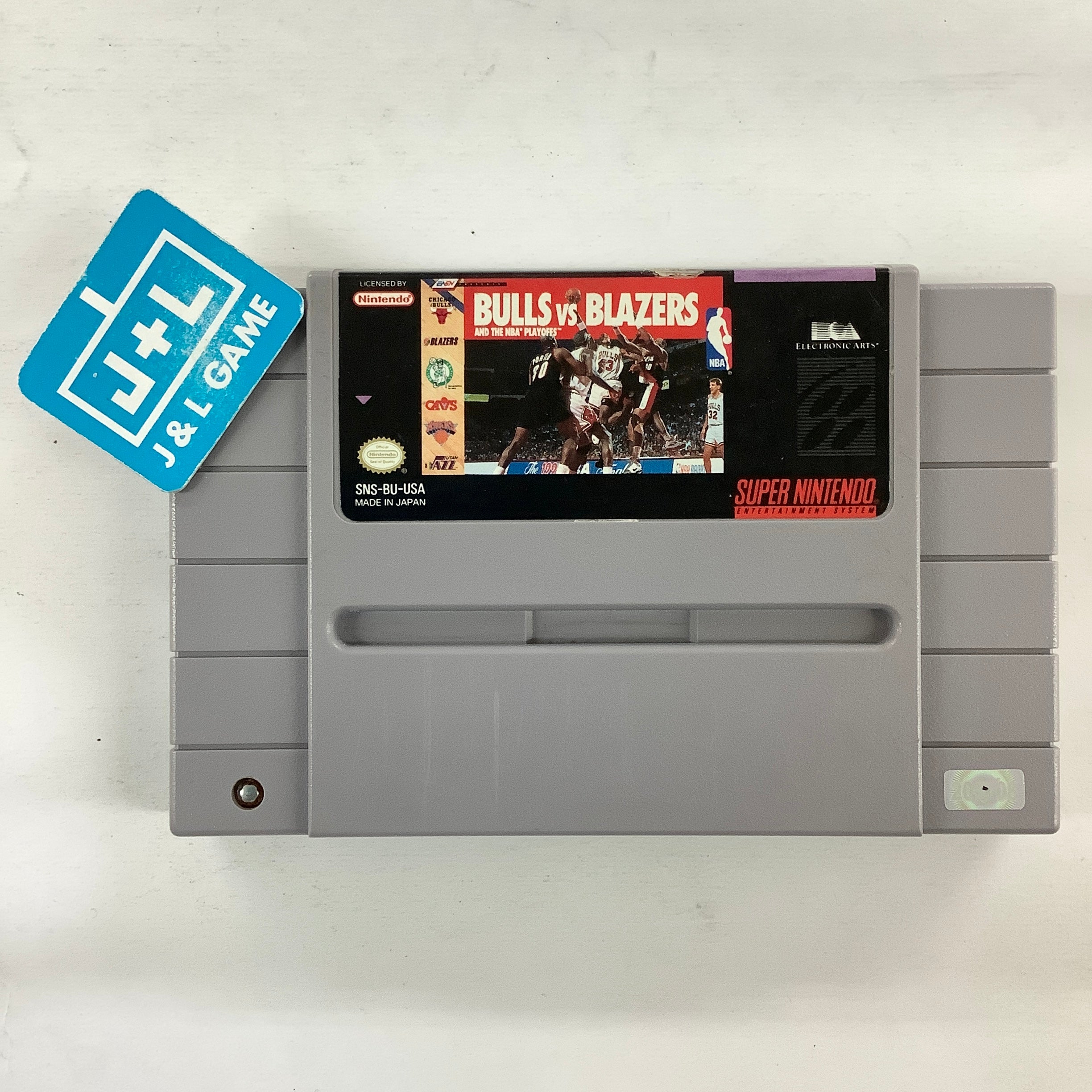 Bulls vs Blazers and the NBA Playoffs - (SNES) Super Nintendo [Pre-Owned] Video Games Electronic Arts   