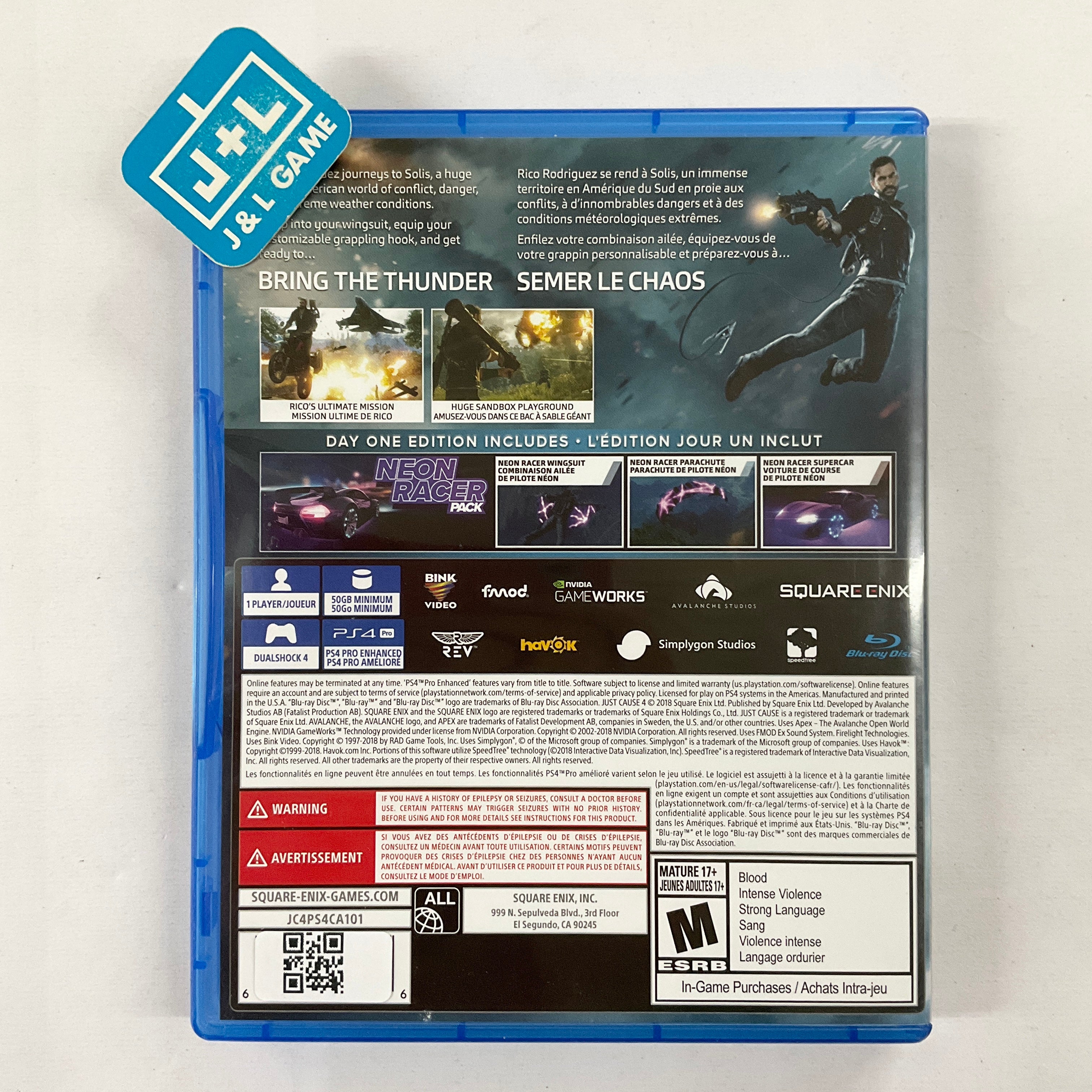 Just Cause 4 - (PS4) PlayStation 4 [Pre-Owned] Video Games Square Enix   