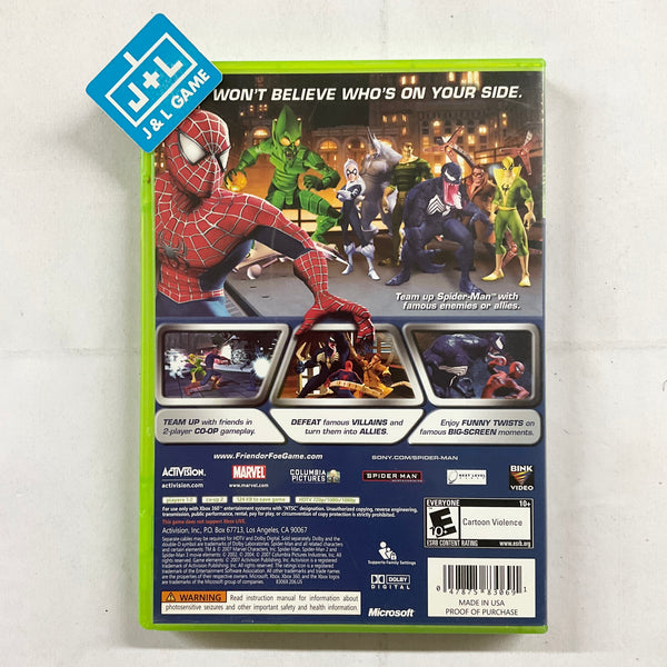 Spider-Man: Friend or Foe (2007) Xbox 360 box cover art