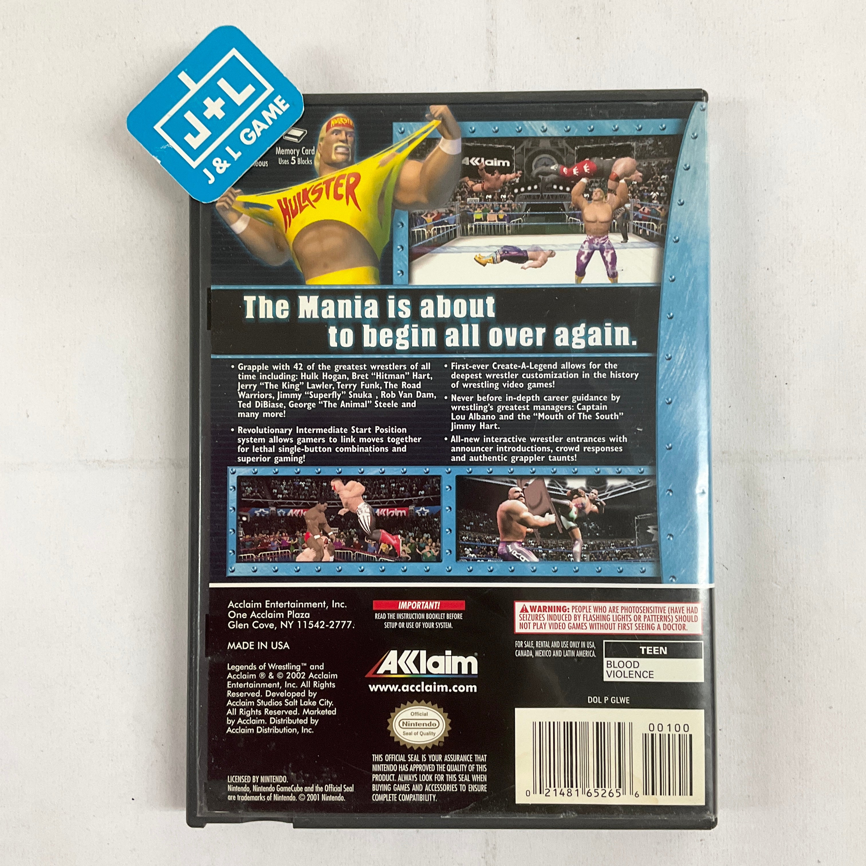 Legends of Wrestling - (GC) GameCube [Pre-Owned] Video Games Acclaim   