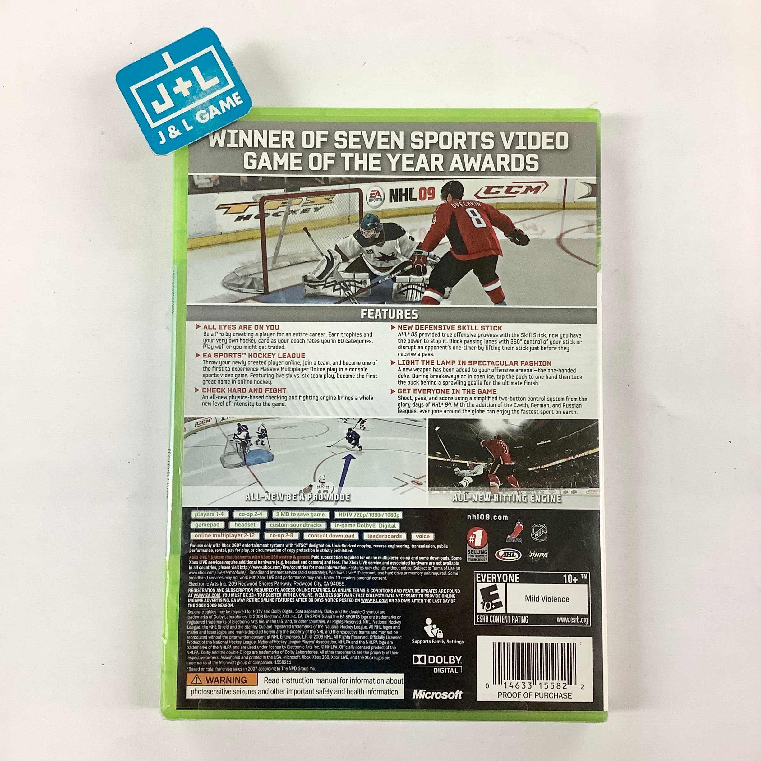 NHL 09 - Xbox 360 Video Games Electronic Arts   