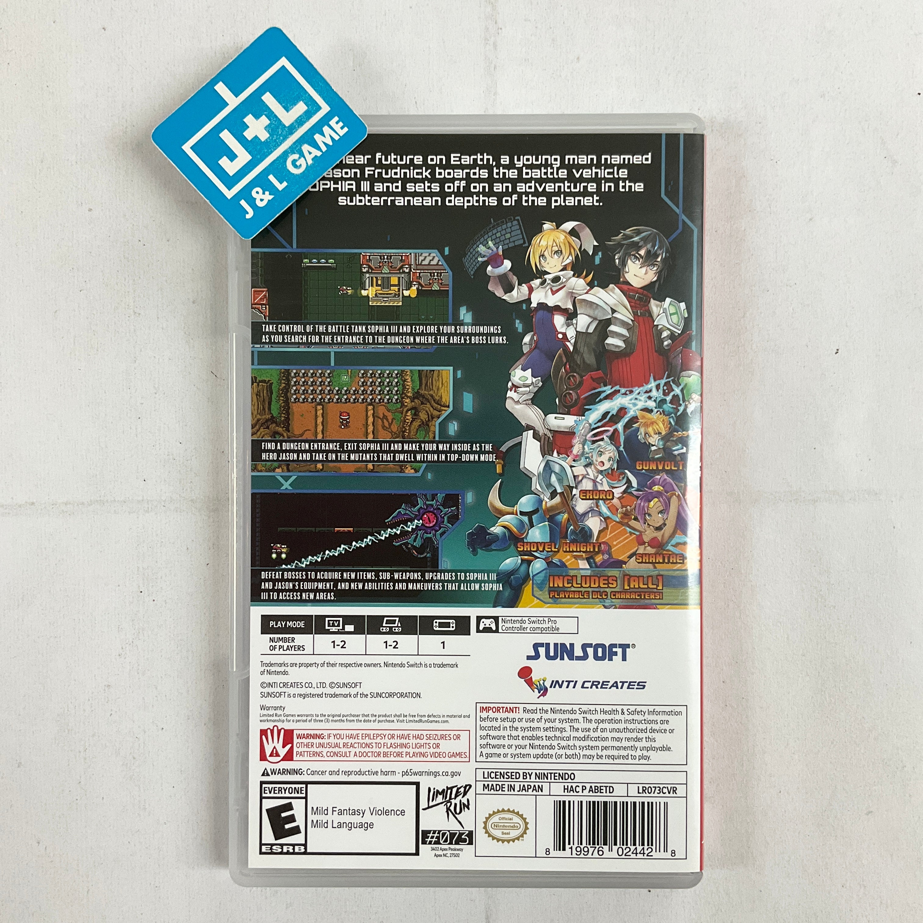 Blaster Master Zero (Limited Run #073) - (NSW) Nintendo Switch [Pre-Owned] Video Games Limited Run Games   