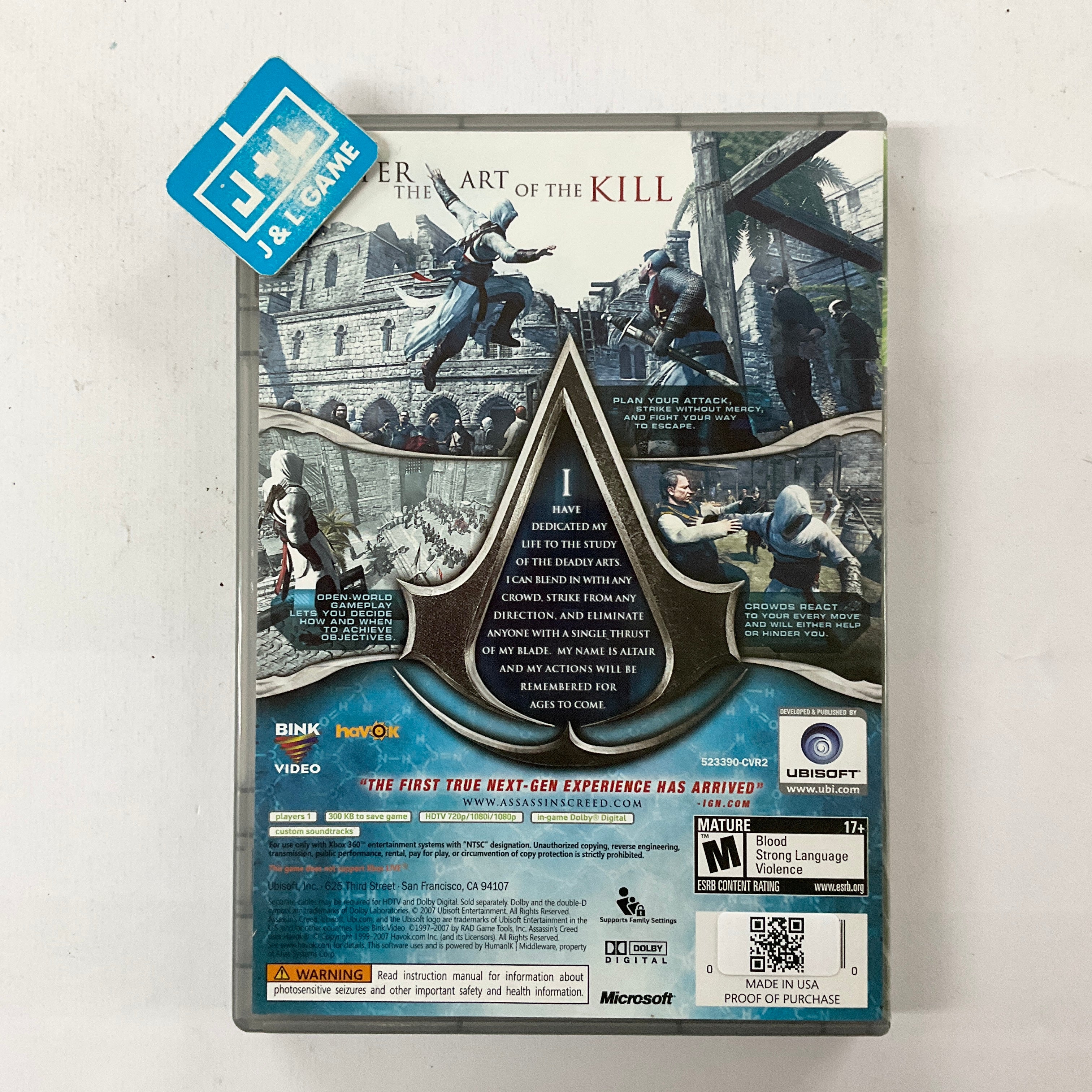 Assassin's Creed (Platinum Hits) - Xbox 360 [Pre-Owned] Video Games Ubisoft   