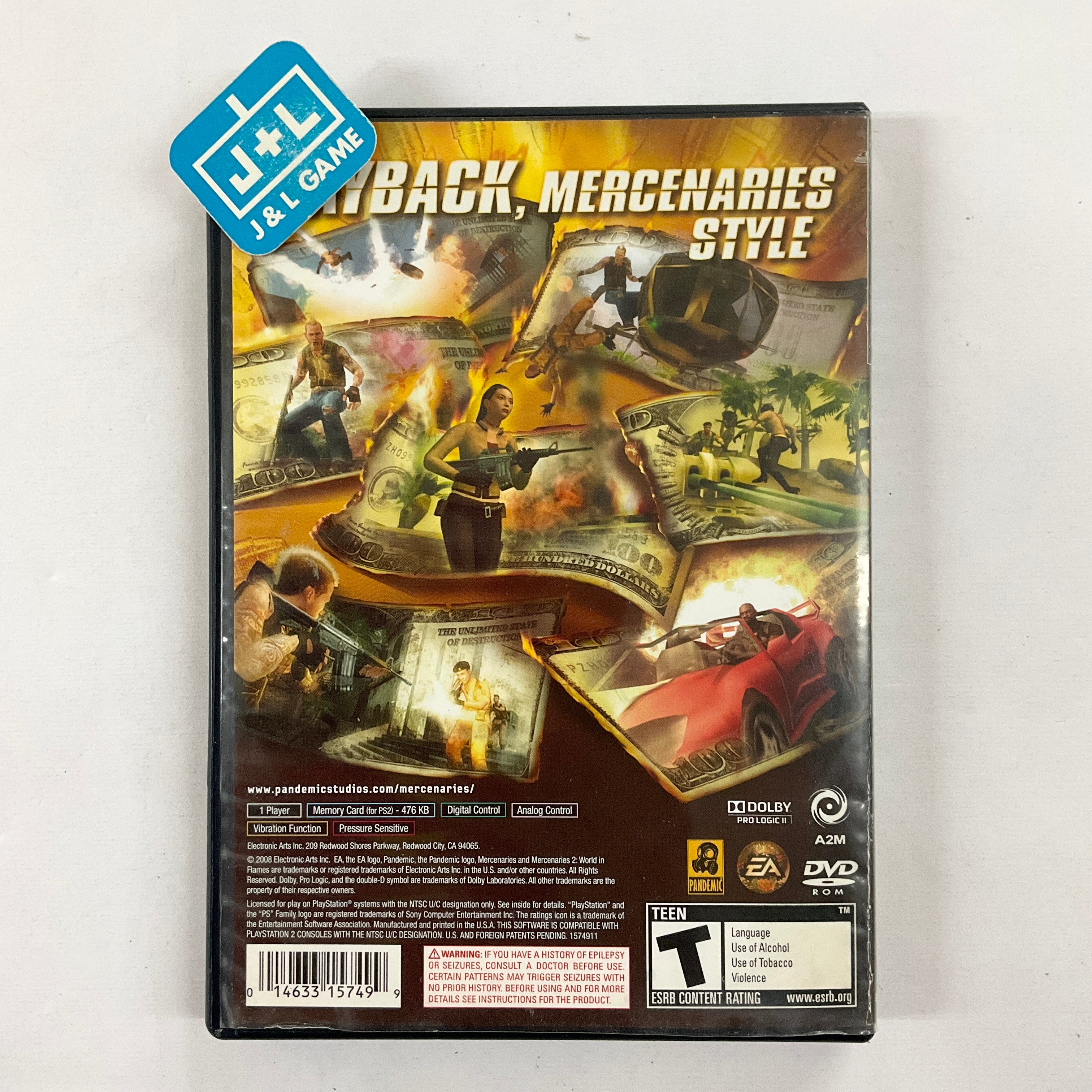 Mercenaries 2: World in Flames - (PS2) PlayStation 2 [Pre-Owned] Video Games Electronic Arts   