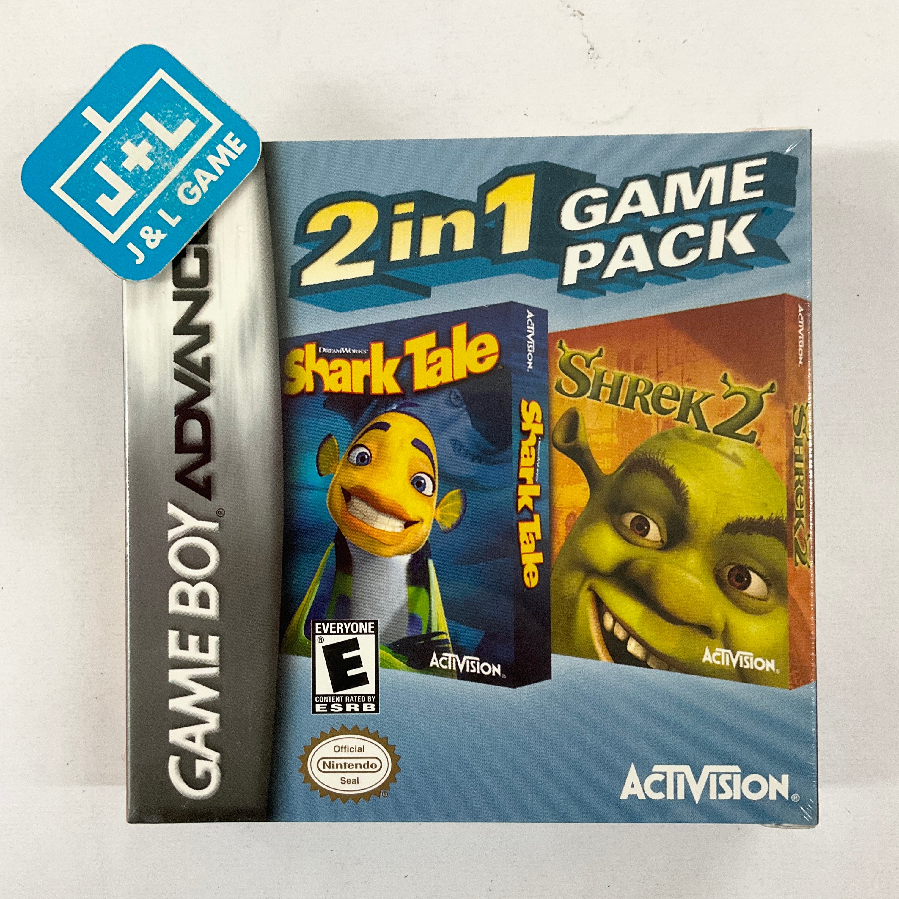 2 In 1 Game Pack: Shrek 2 / Shark Tale - (GBA) Game Boy Advance Video Games Activision