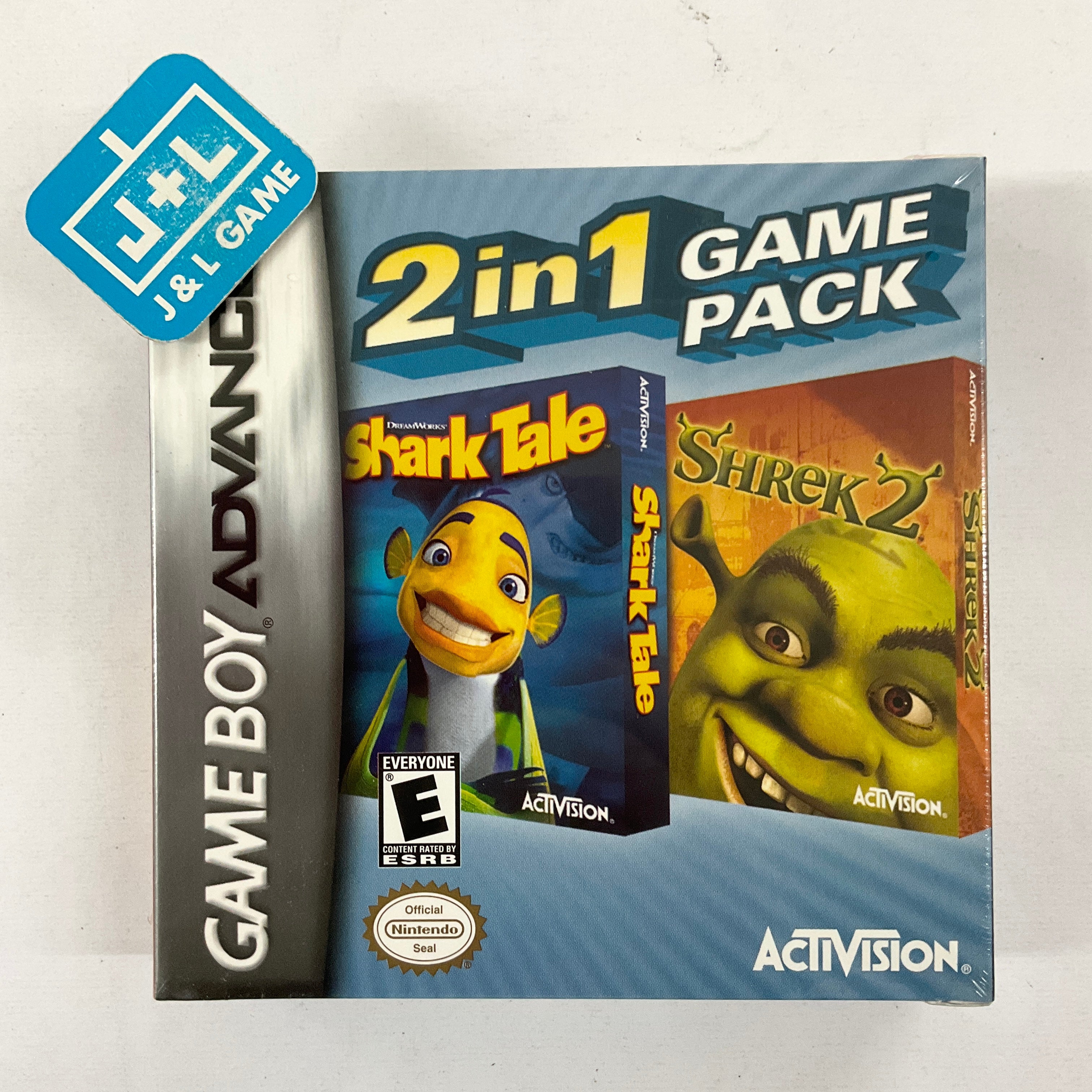 2 In 1 Game Pack: Shrek 2 / Shark Tale - (GBA) Game Boy Advance Video Games Activision   