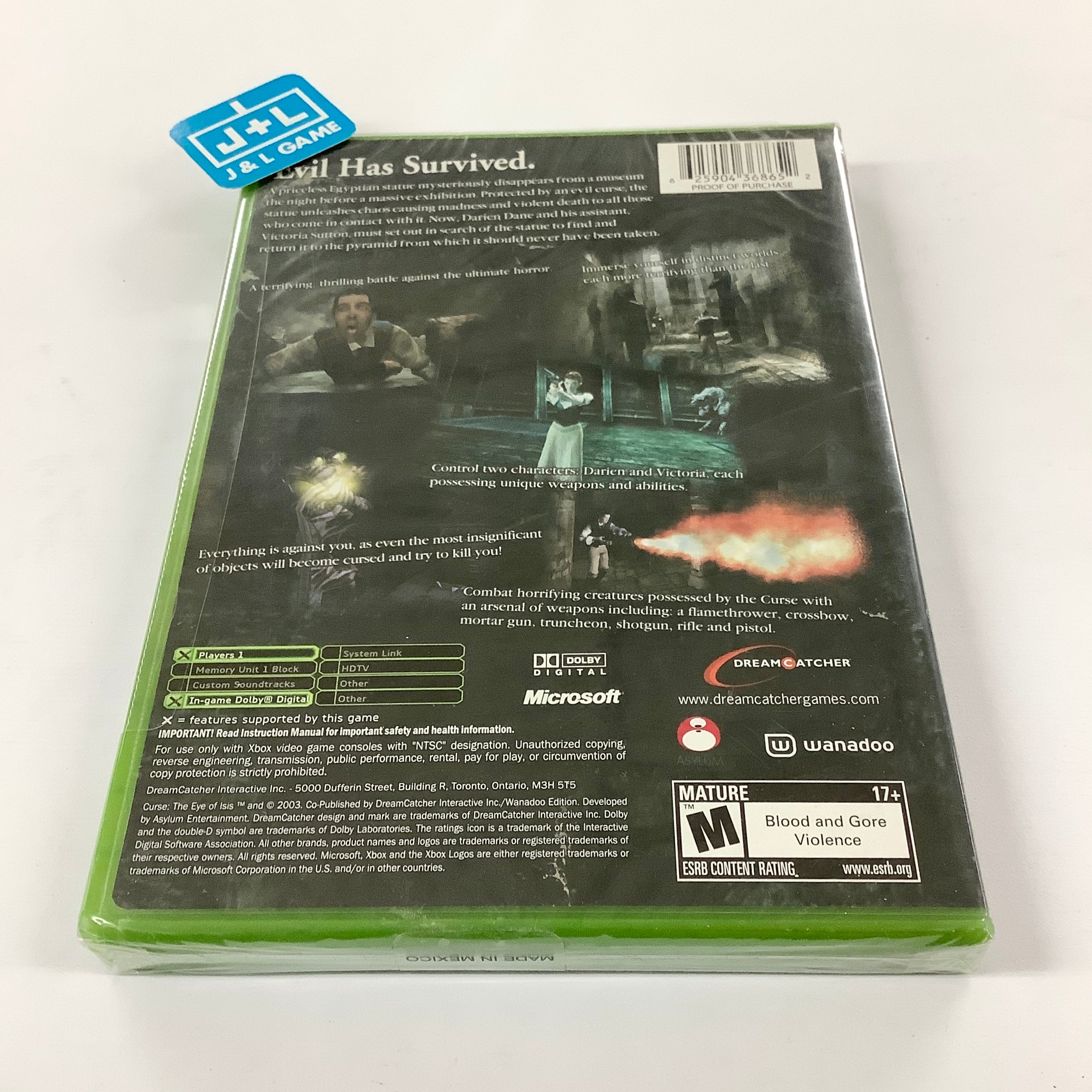 Curse: The Eye of Isis - (XB) Xbox Video Games DreamCatcher Interactive   