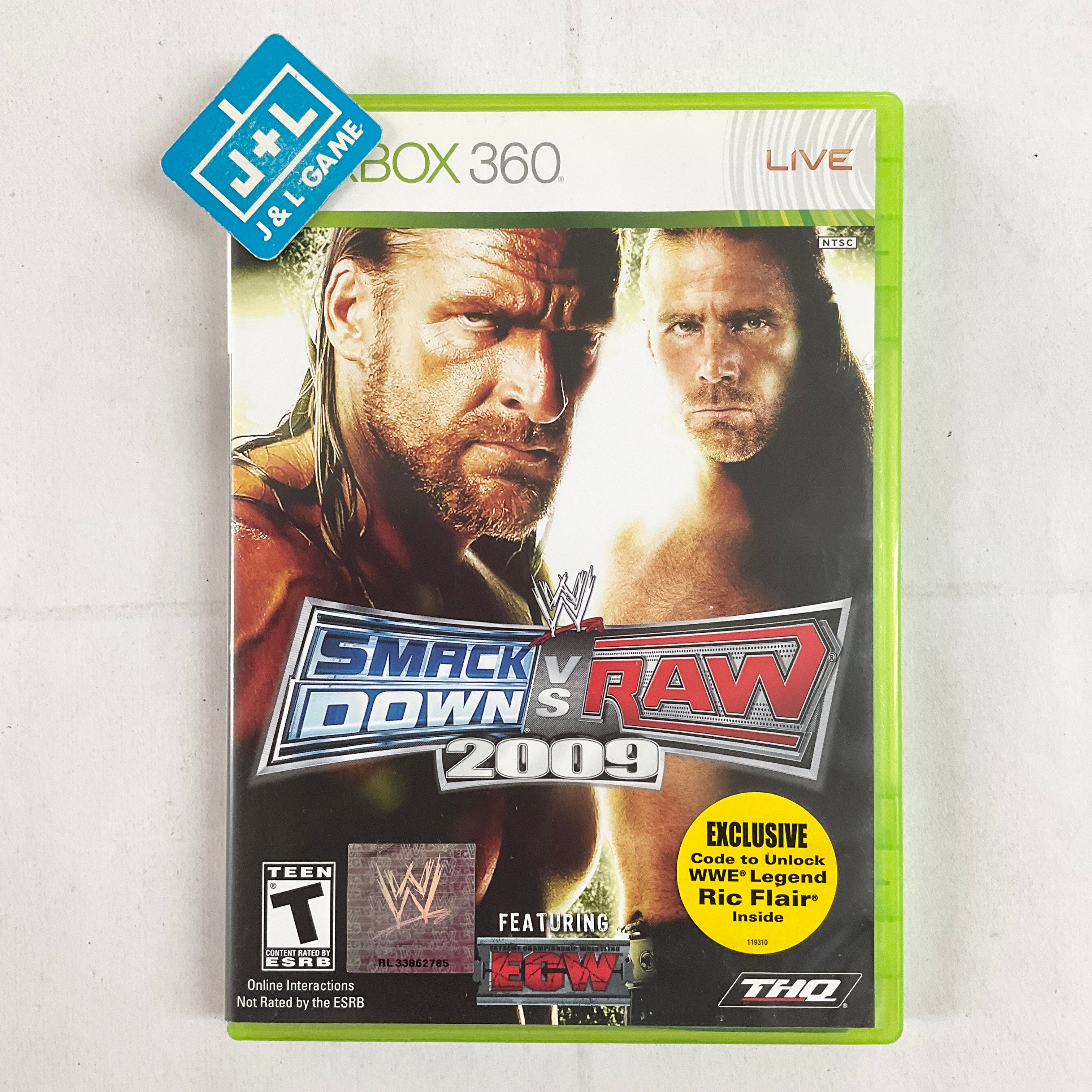 Jeu Xbox 360 : SmackDown Vs. Raw 2009 - Très Bon état - Boîtier Et Notice Inclus