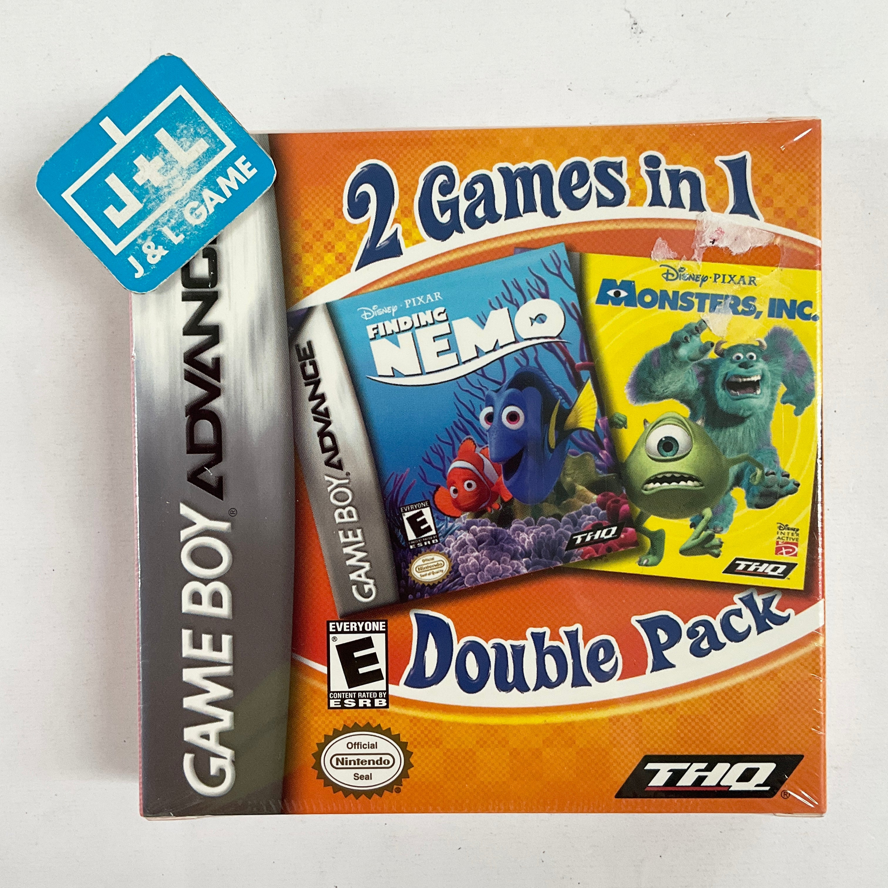 2 Games In 1 Double Pack: Finding Nemo / Monsters, Inc. - (GBA) Game Boy Advance Video Games THQ   
