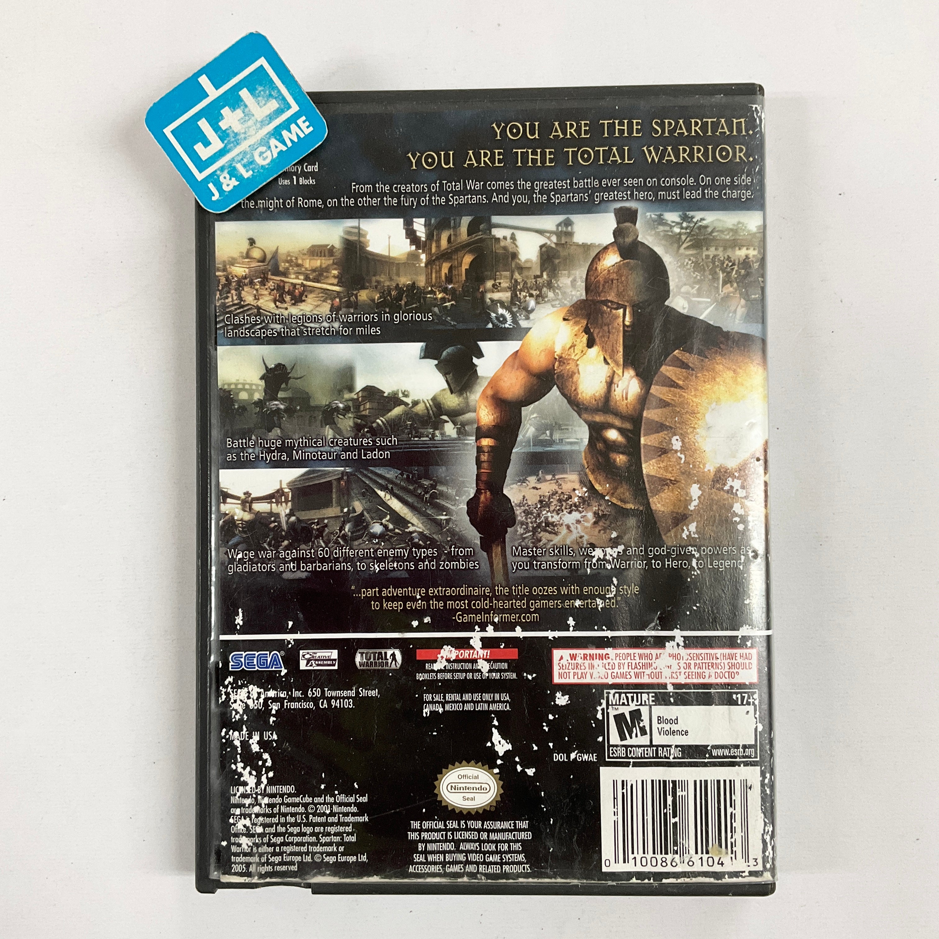 Spartan Total Warrior - (GC) GameCube [Pre-Owned] Video Games SEGA   