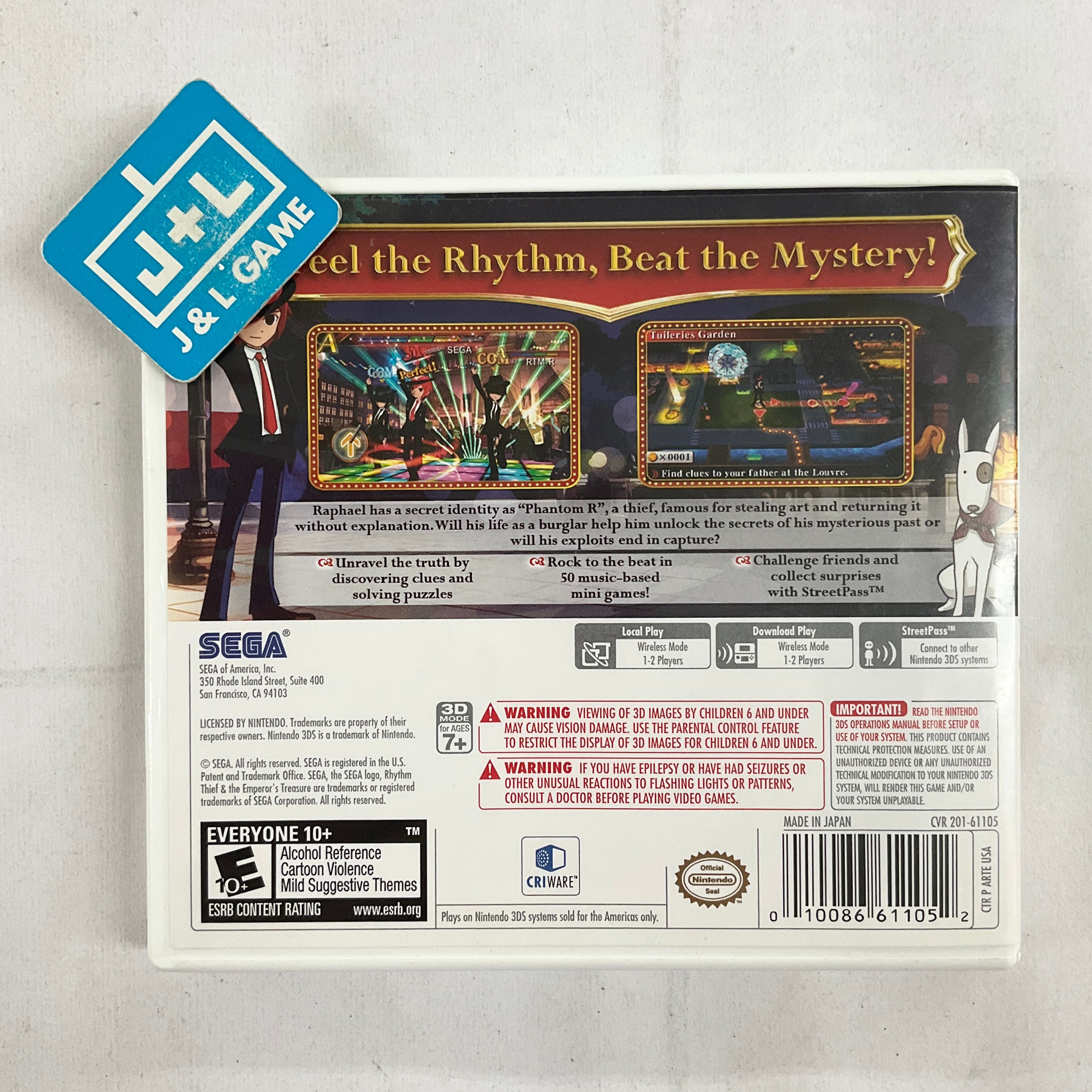 Rhythm Thief & the Emperor's Treasure - Nintendo 3DS [Pre-Owned] Video Games SEGA   