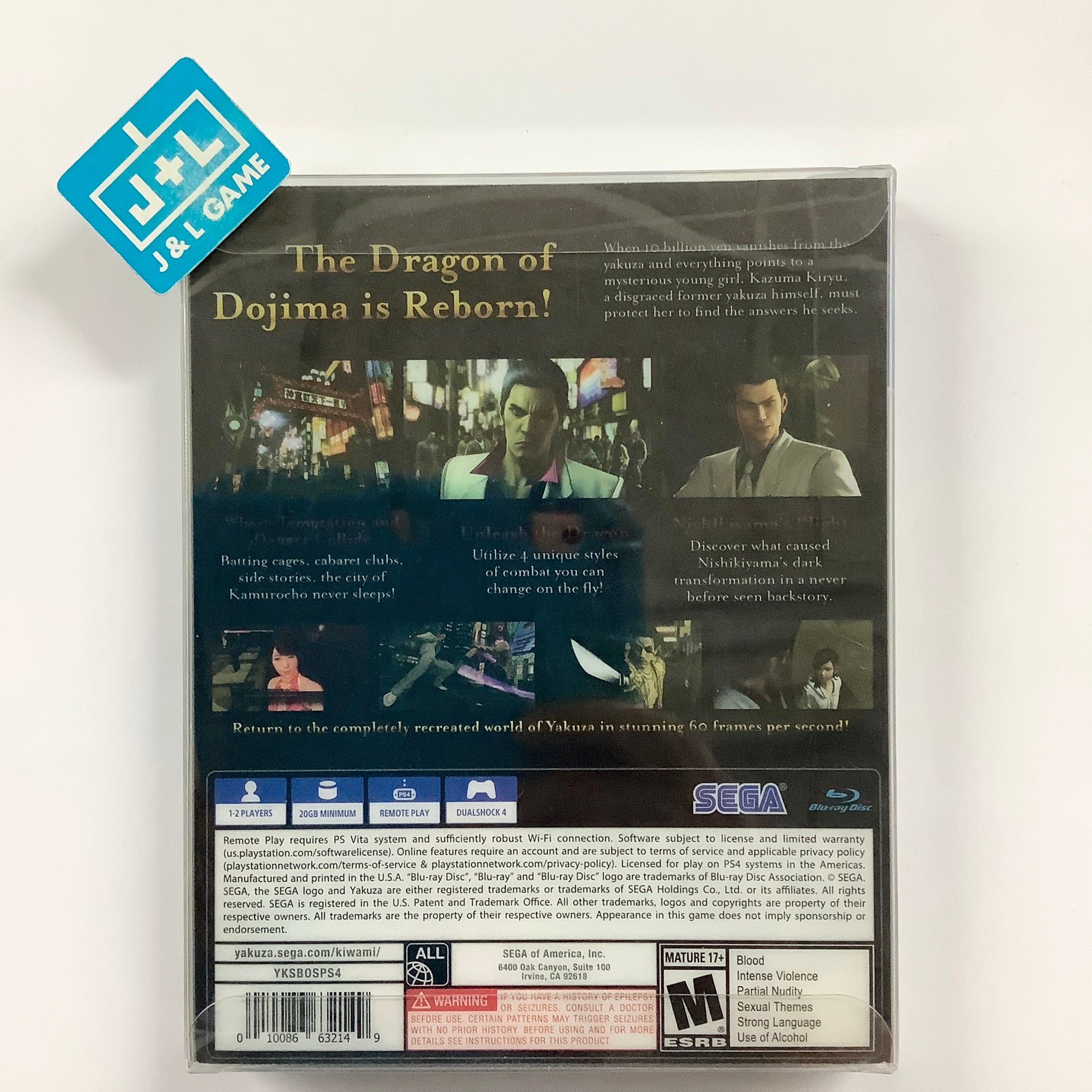 Yakuza Kiwami Steelbook Edition - (PS4) PlayStation 4 [Pre-Owned] Video Games SEGA   