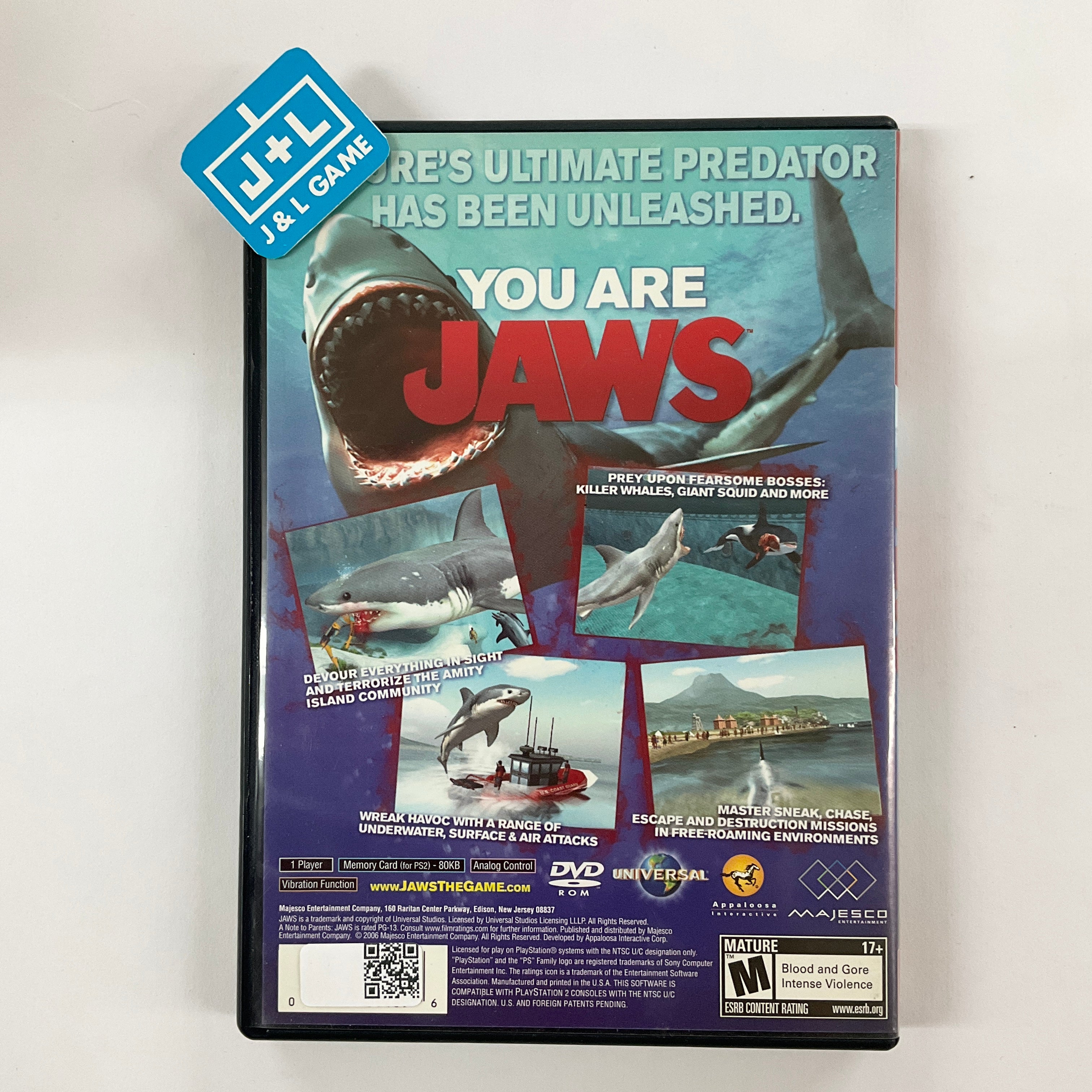 Jaws Unleashed (Greatest Hits) - (PS2) PlayStation 2 [Pre-Owned] Video Games Majesco   