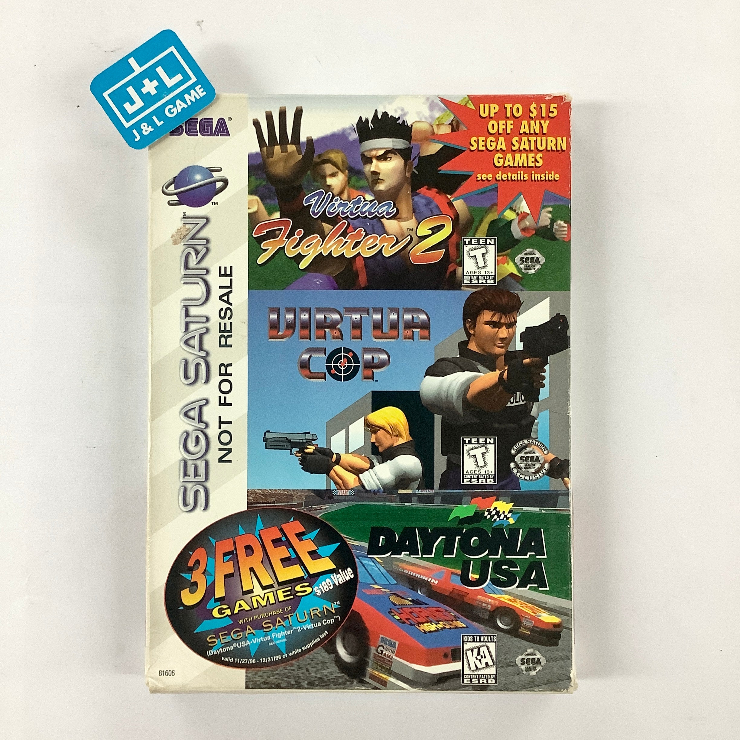 3 Free Games With Purchase of Sega Saturn - (SS) SEGA Saturn [Pre 