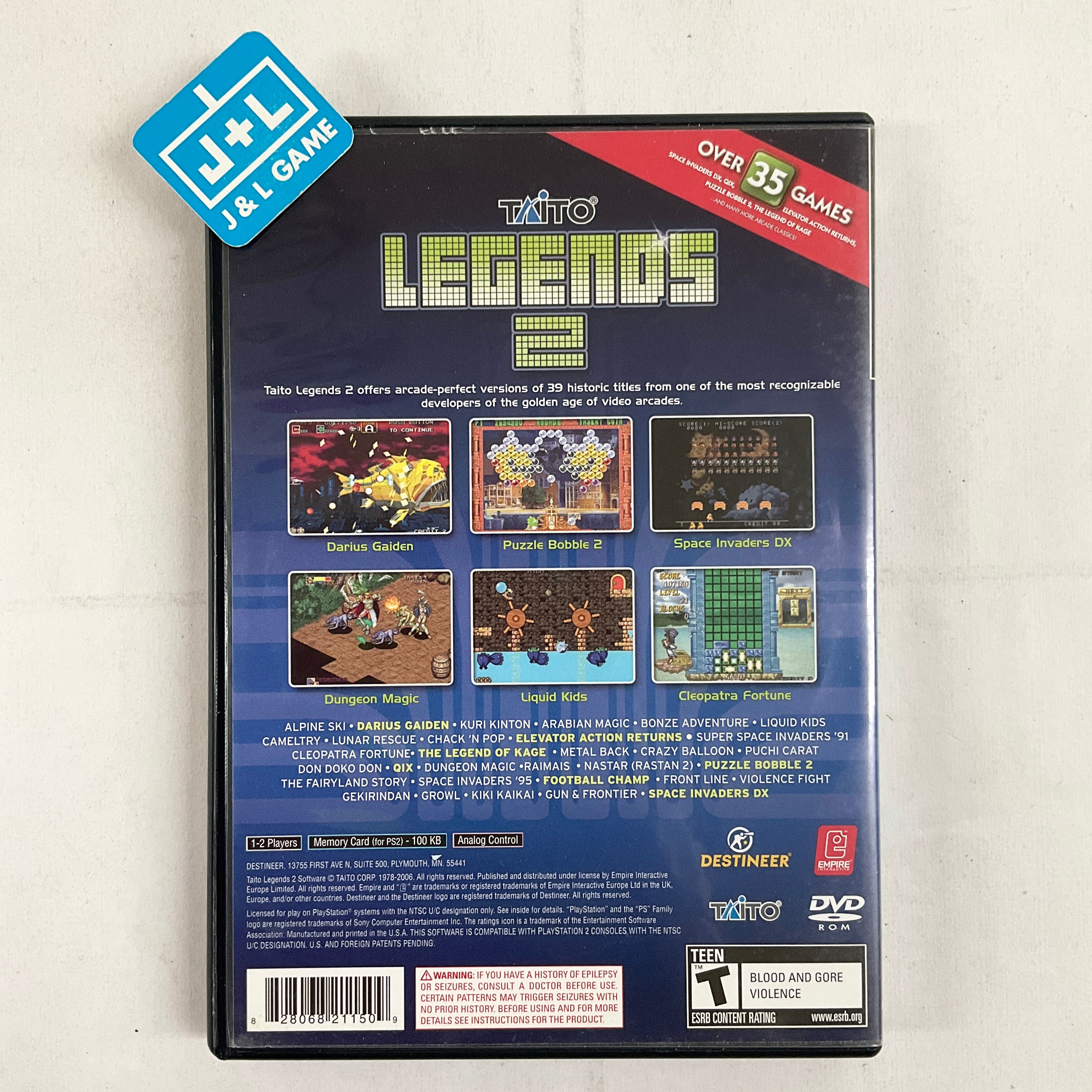 Taito Legends 2 - (PS2) PlayStation 2 [Pre-Owned] Video Games SEGA   