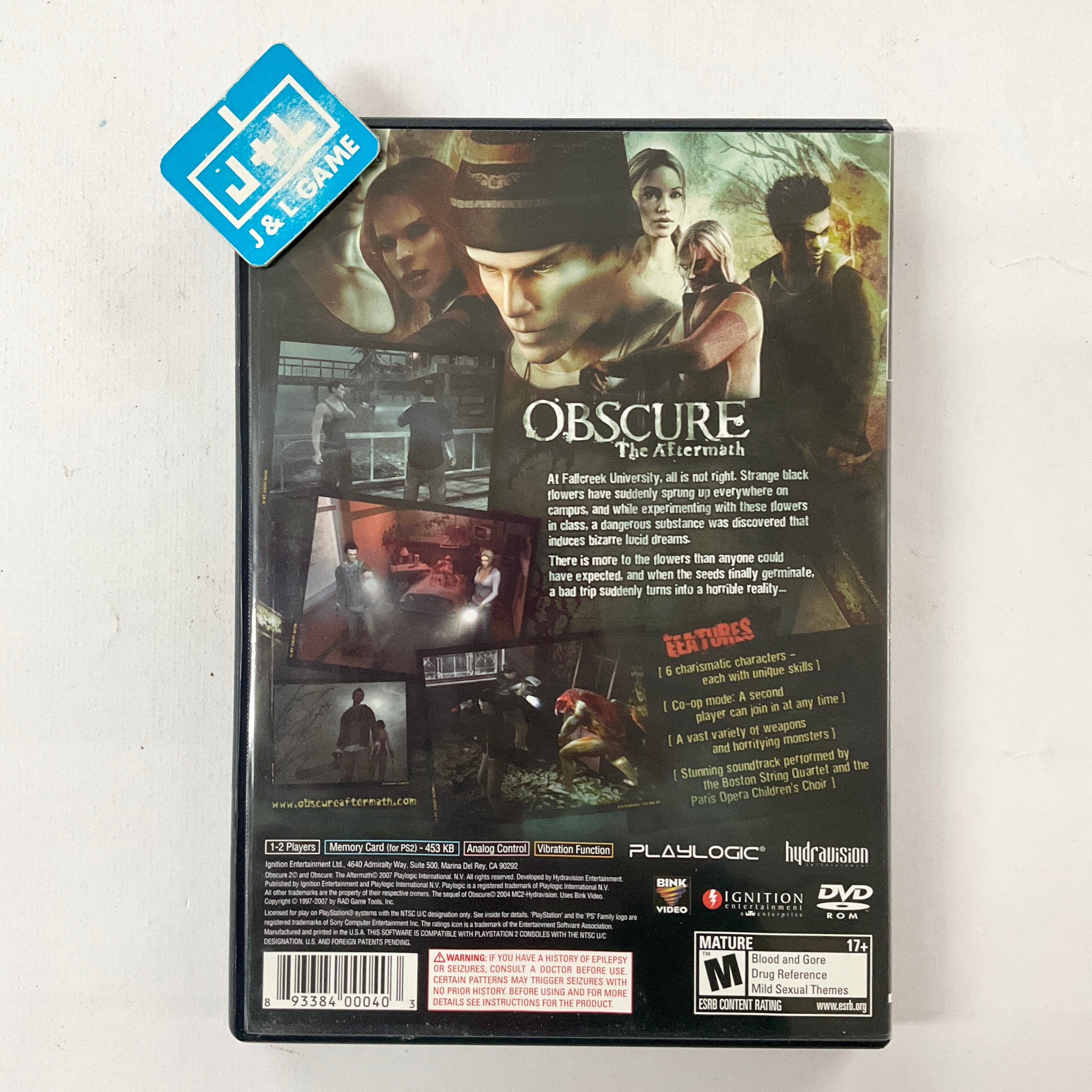 Obscure: The Aftermath - (PS2) PlayStation 2 [Pre-Owned] Video Games Ignition Entertainment   