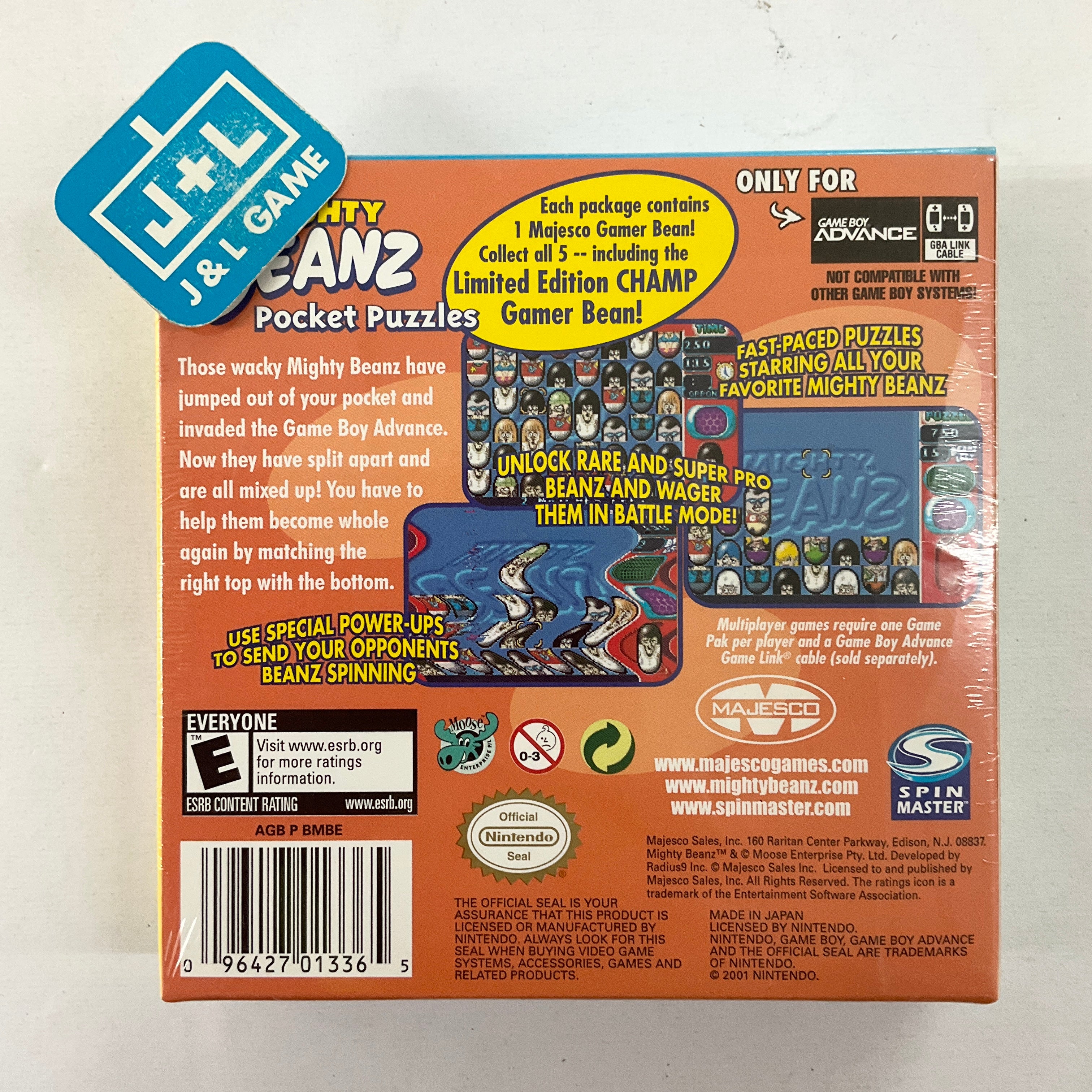 Mighty Beanz: Pocket Puzzles - (GBA) Game Boy Advance Video Games Majesco   