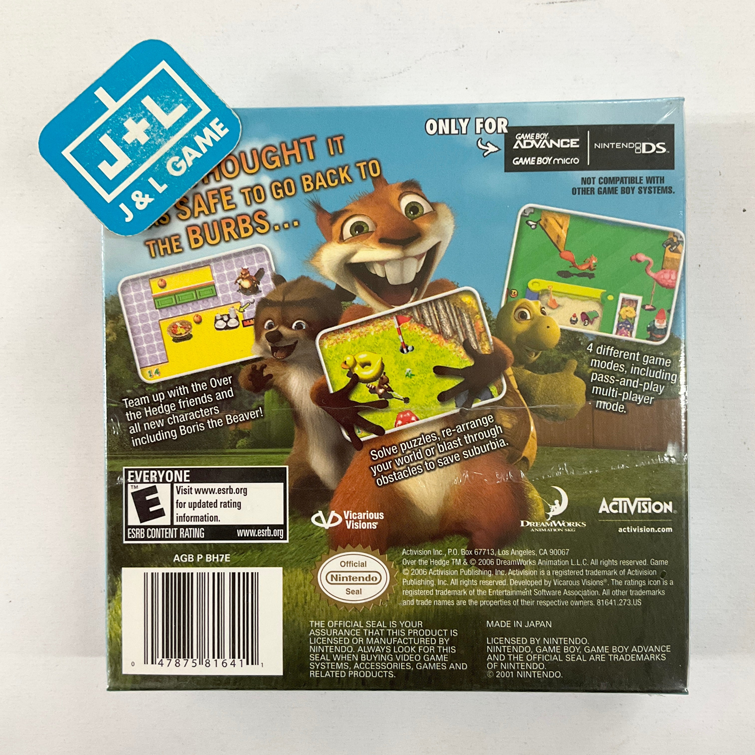 Over the Hedge: Hammy Goes Nuts - (GBA) Game Boy Advance Video Games Activision   