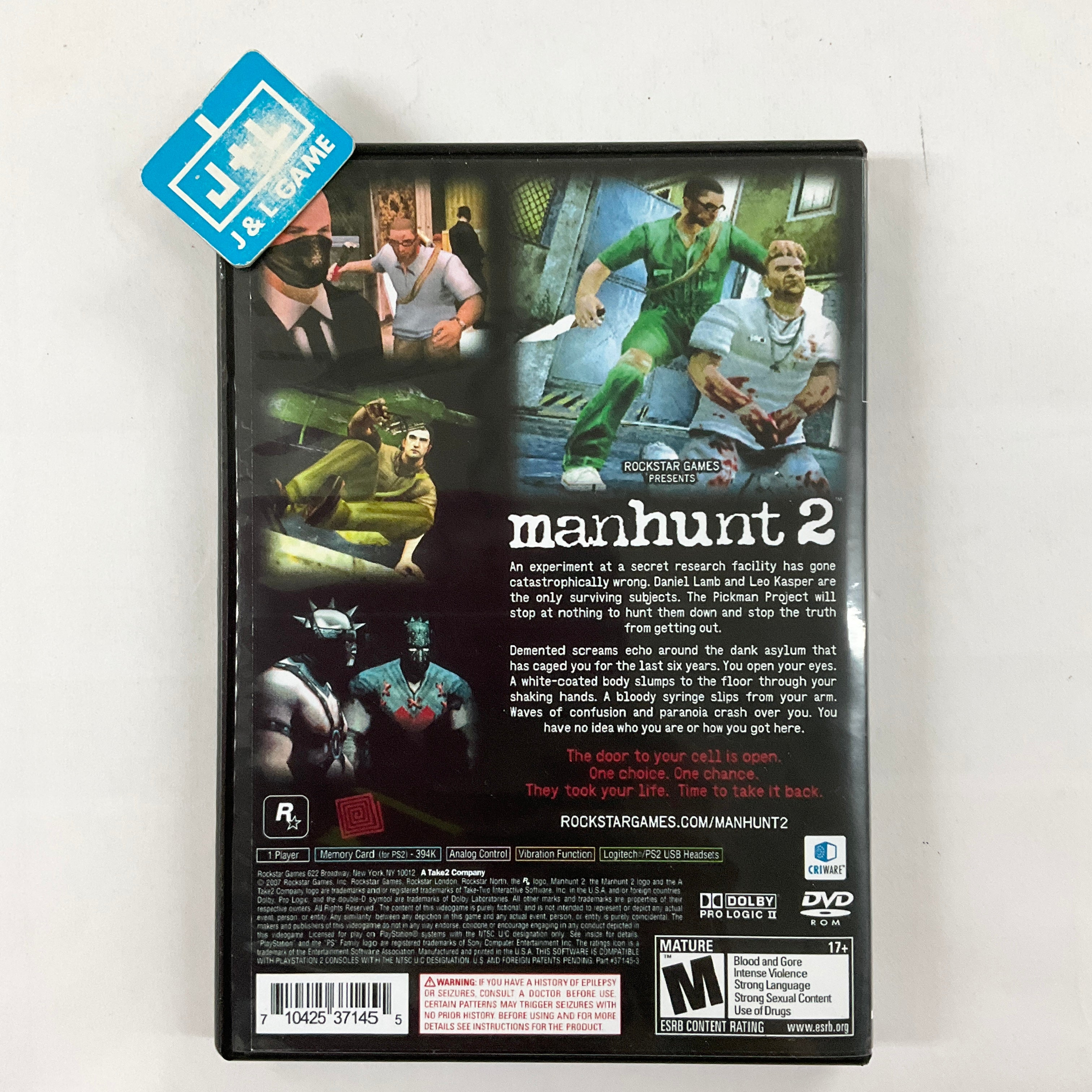Manhunt 2 - (PS2) PlayStation 2 [Pre-Owned] Video Games Rockstar Games   