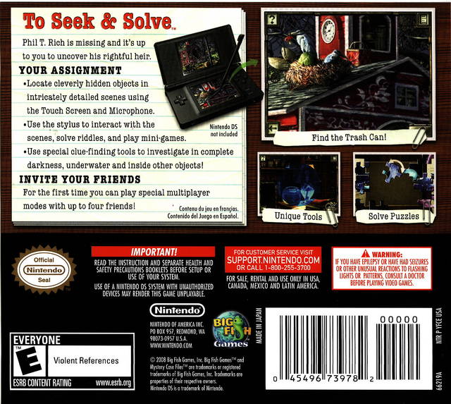 Mystery Case Files: MillionHeir - (NDS) Nintendo DS Video Games Nintendo   