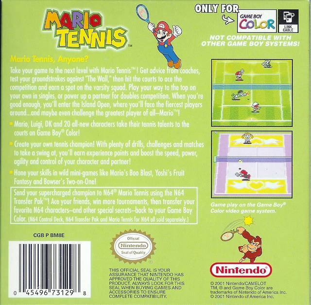 Mario Tennis - (GBC) Game Boy Color [Pre-Owned] Video Games Nintendo   