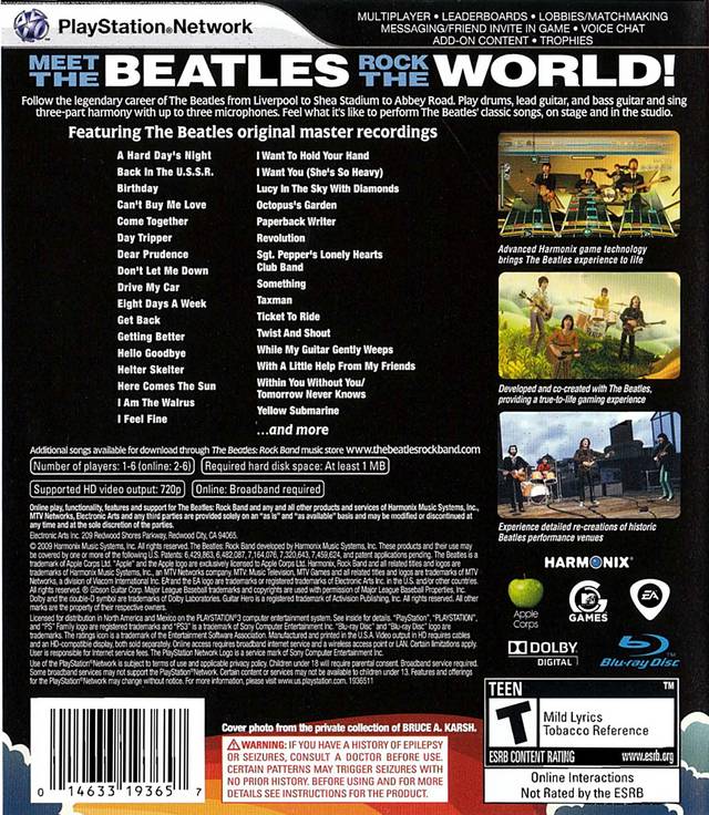 Rock Band: The Beatles - (PS3) PlayStation 3 [Pre-Owned] Video Games MTV Games   