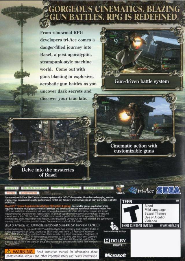 Resonance of Fate - Xbox 360 [Pre-Owned] Video Games Sega   