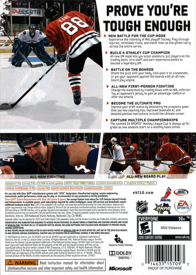 NHL 10 - Xbox 360 [Pre-Owned] Video Games EA Sports   