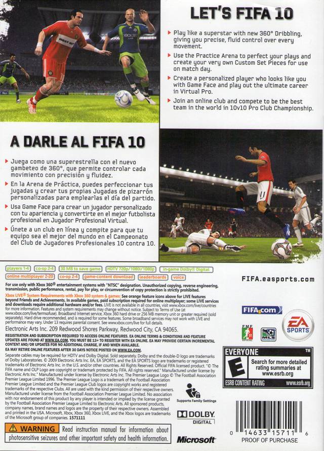 FIFA Soccer 10 - Xbox 360 [Pre-Owned] Video Games Electronic Arts   