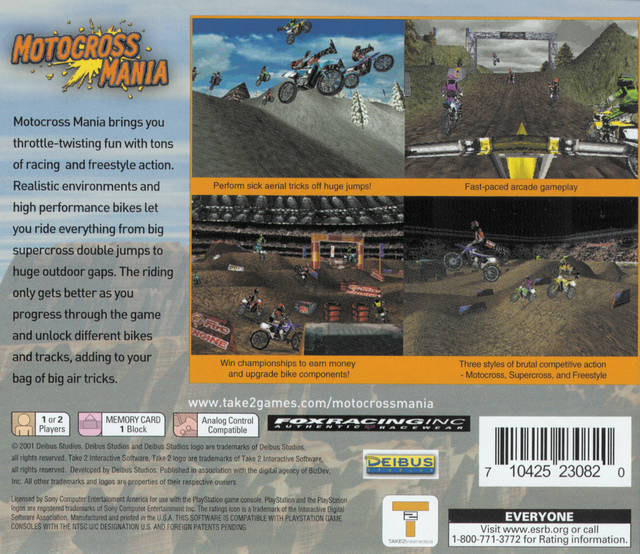 Motocross Mania - (PS1) PlayStation 1 [Pre-Owned] Video Games Take-Two Interactive   