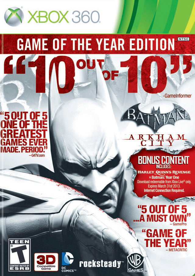 Batman: Arkham City - Game of the Year Edition - Xbox 360 [Pre-Owned] Video Games Warner Bros. Interactive Entertainment   