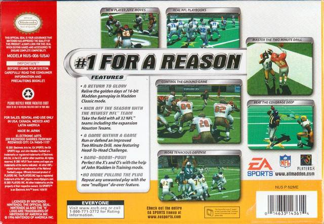 Madden NFL 2002 - (N64) Nintendo 64 [Pre-Owned] Video Games EA Sports   