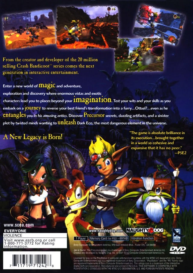 Jak and Daxter: The Precursor Legacy - (PS2) PlayStation 2 Video Games SCEA   